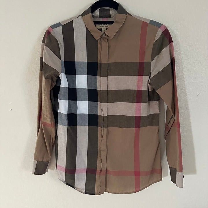 Burberry Burberry Brit Check Cotton Shirt Women's Size XS Authentic L Size XS / US 0-2 / IT 36-38 - 1 Thumbnail