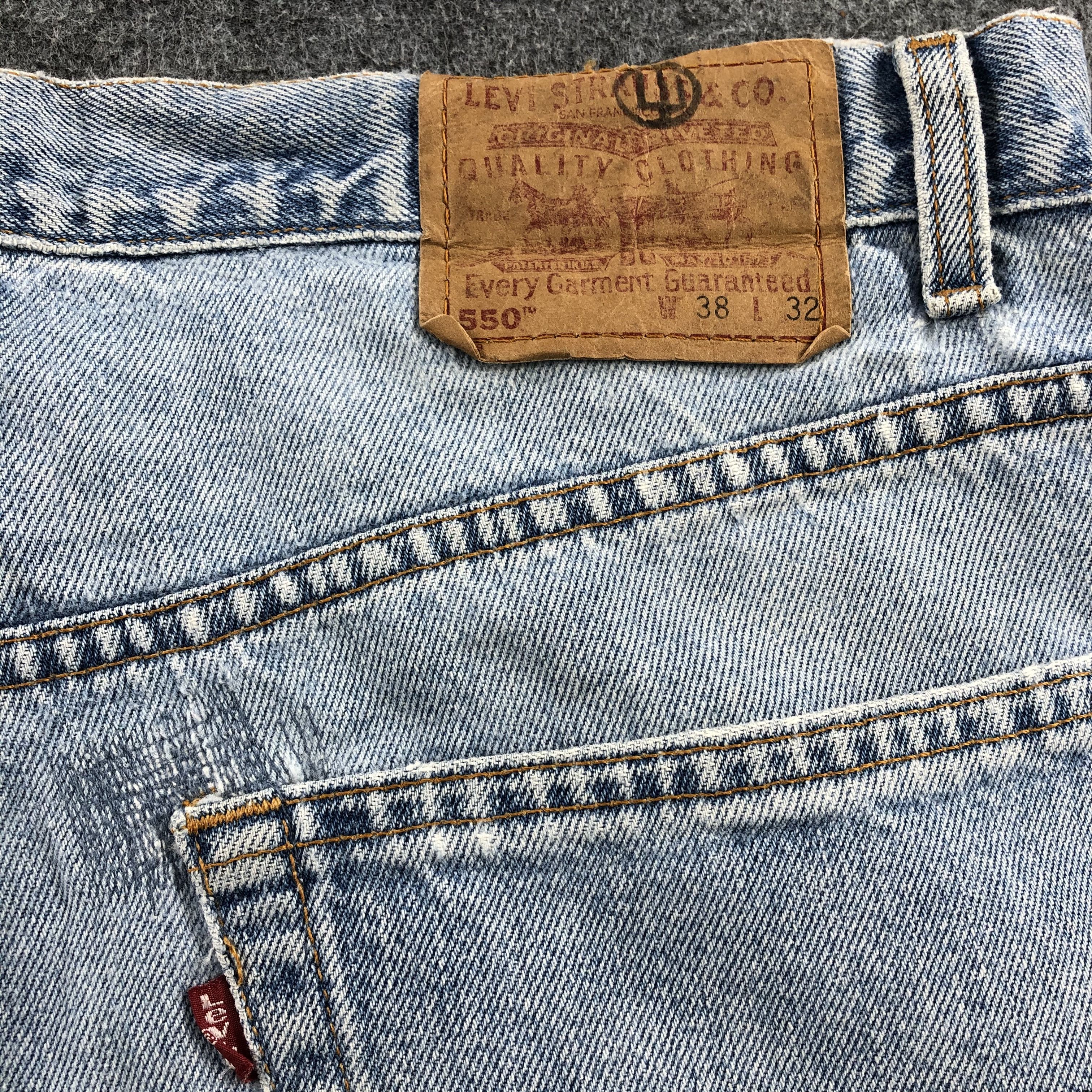 Levi's × Vintage Vintage 90s Light Wash Levis 550 Jeans-JM1454 Size US 37 - 5 Thumbnail