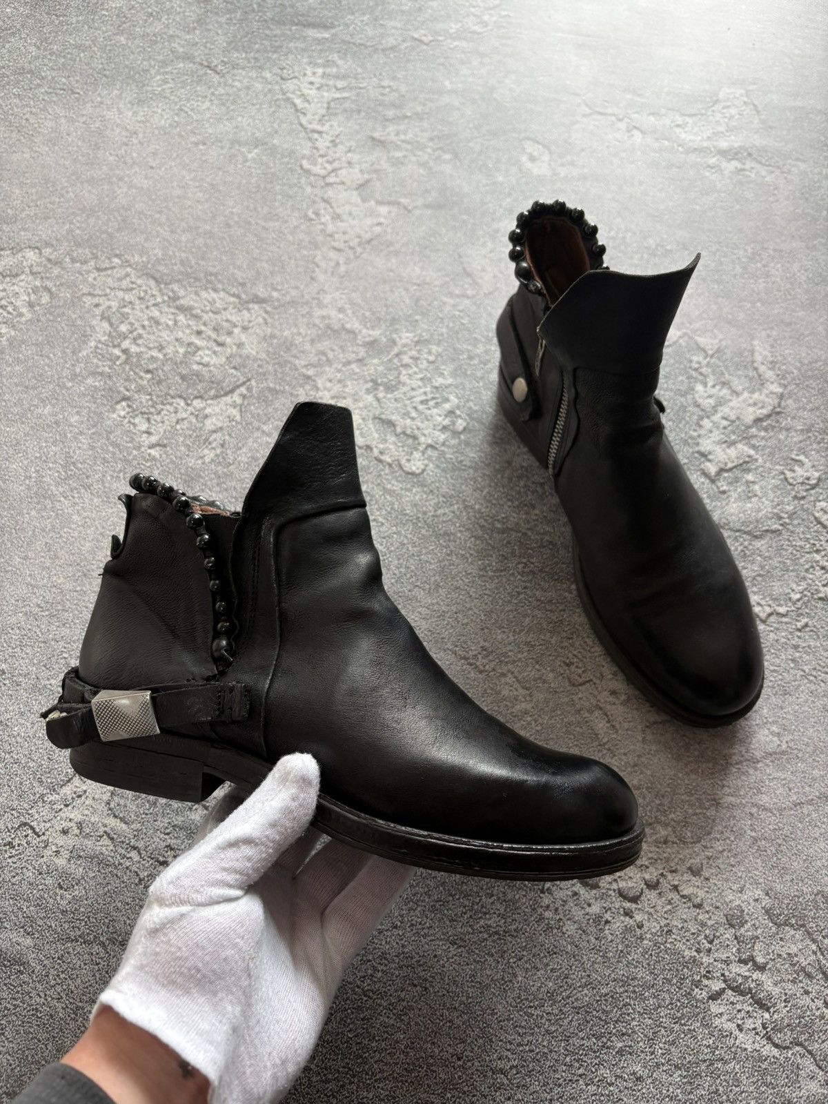 A.S.98 A.S.98 Airstep Avant Garde Ankle Biker Black Boots sz 39 Size US 9 / IT 39 - 3 Thumbnail