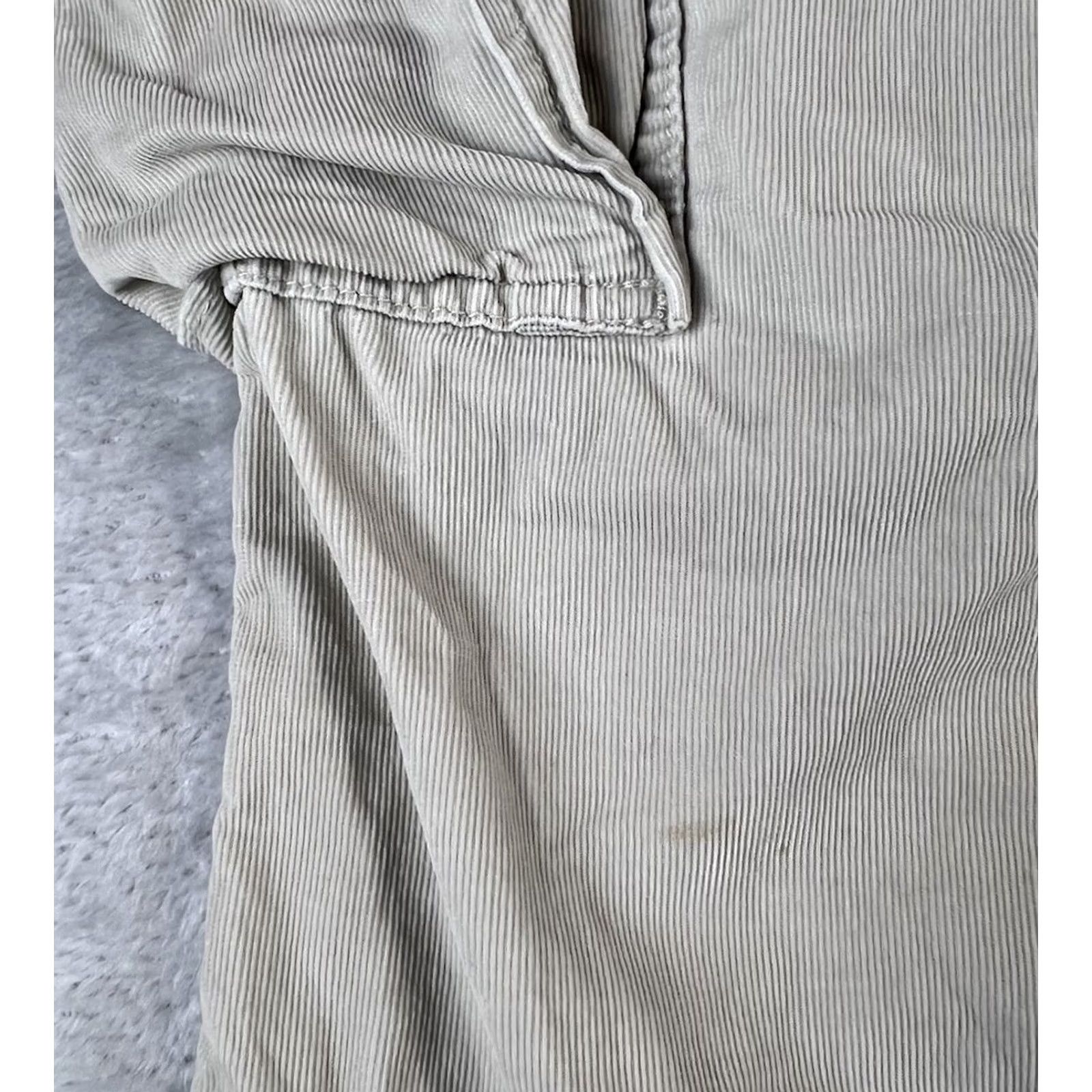 Gap VINTAGE Gap Corduroy Paratrooper Cargo Pants Mens 35x32 Cream White 90s Skater Cargo Pants Mens White Size US 35 - 3 Thumbnail