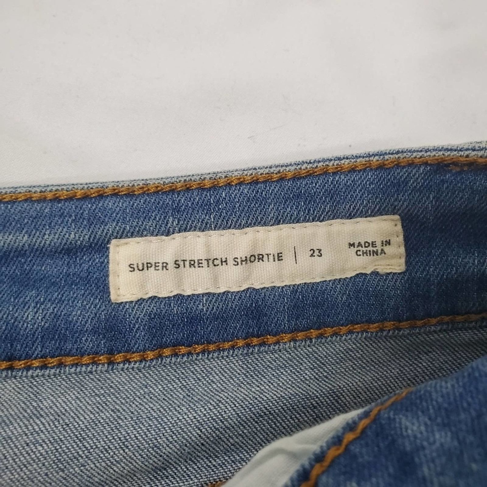 Pacsun Pacsun Super Stretch Shortie Destressed Cutoff Jean Shorts Size 23" - 7 Thumbnail