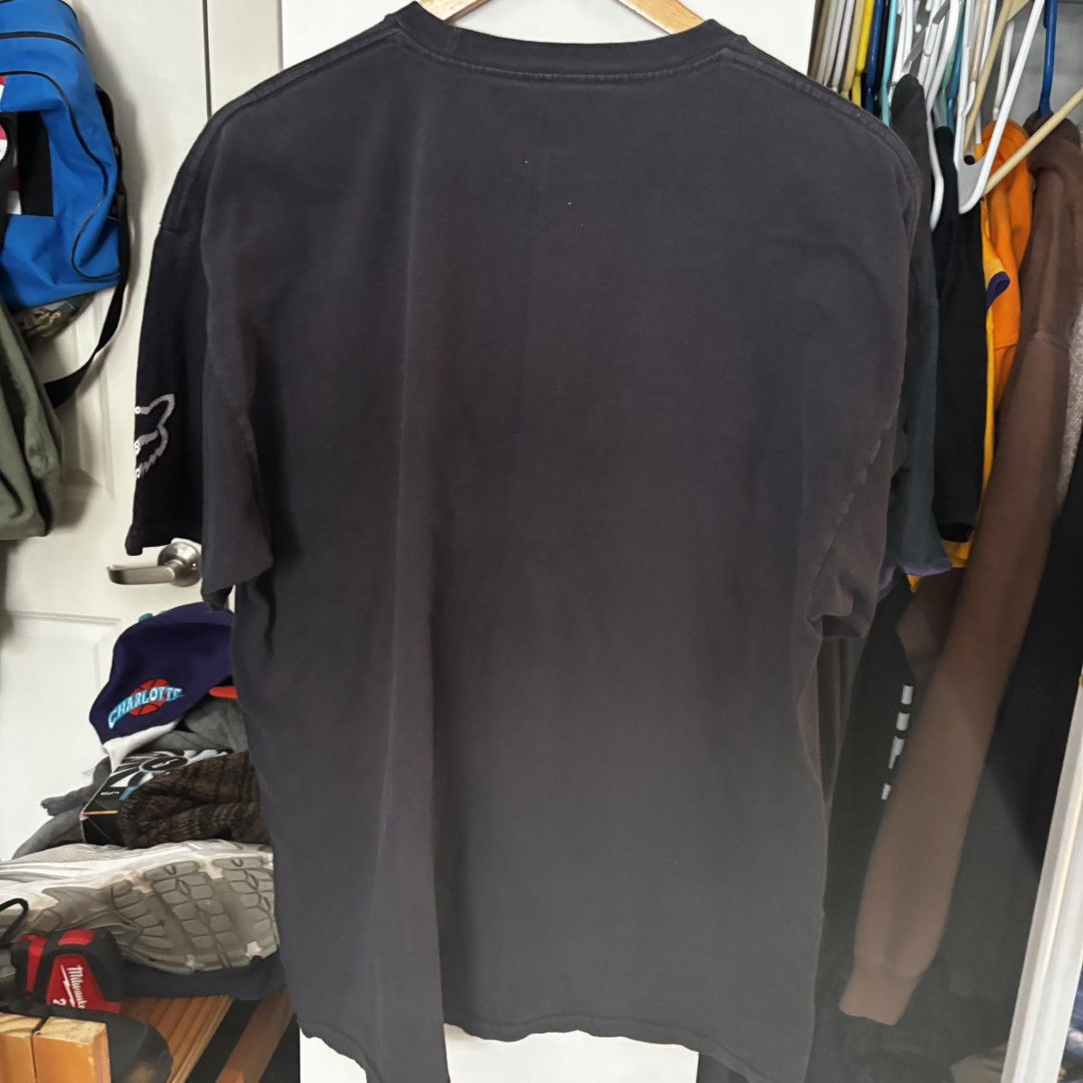 Fox Racing Y2K 2000s Fox Racing Black T Shirt Faded Boxy Fit Size US XL / EU 56 / 4 - 3 Thumbnail
