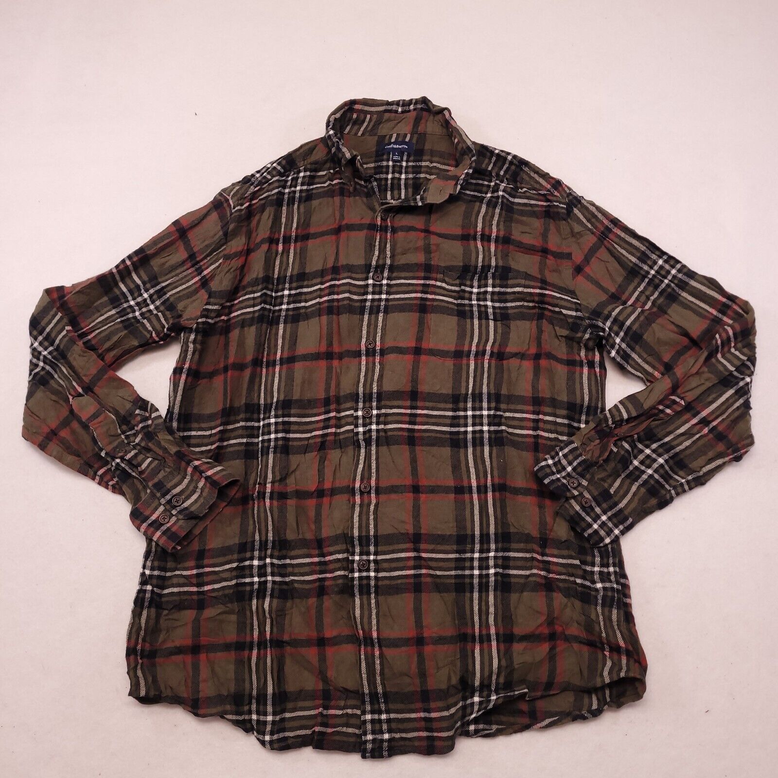 Croft & Barrow Croft & Barrow Tartan Flannel Shirt Mens Size Large L Green Size US L / EU 52-54 / 3 - 2 Thumbnail