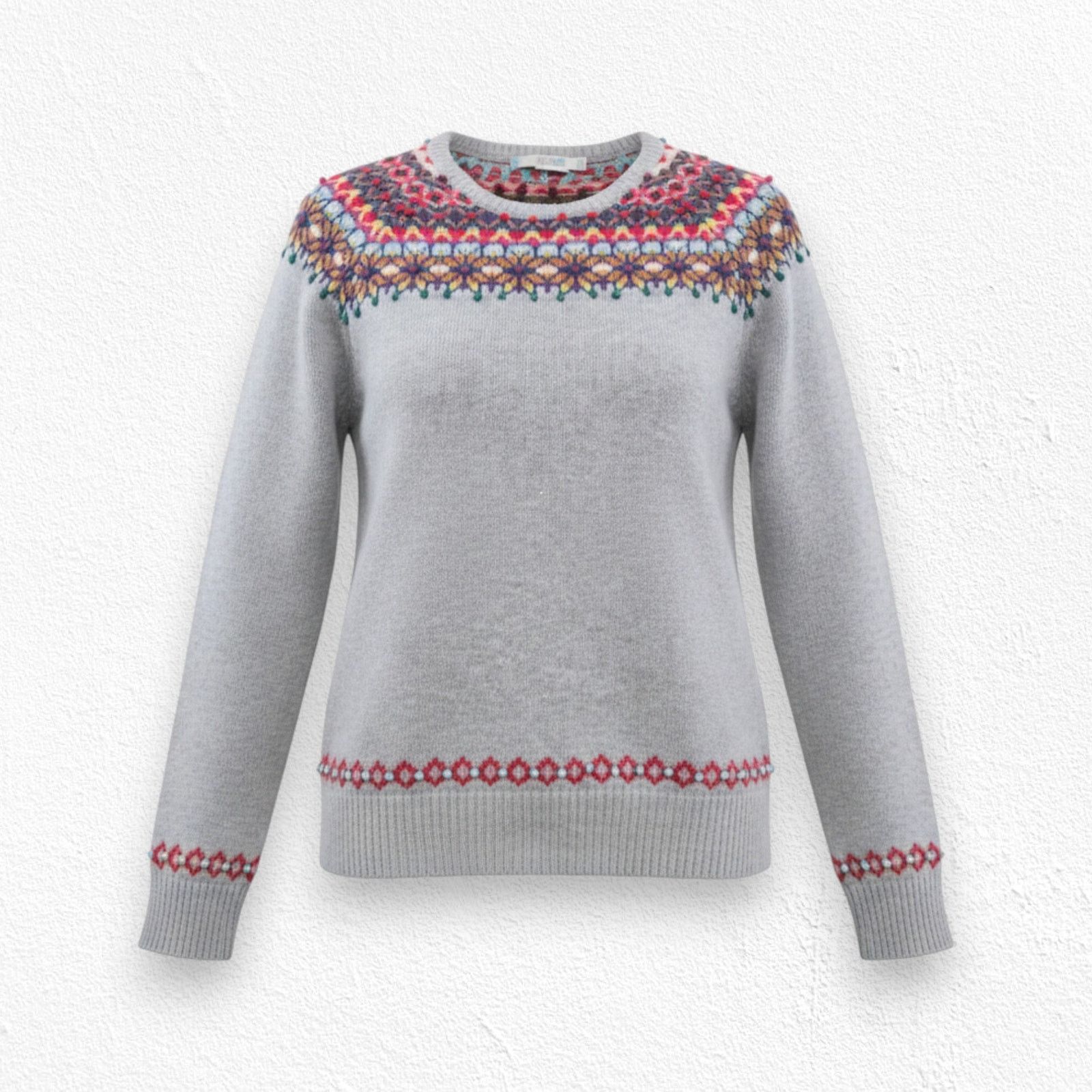 Boden Fair Isle Wool Blend Sweater Multicolor Bobble Knit Size 8 Size M / US 6-8 / IT 42-44 - 1 Thumbnail