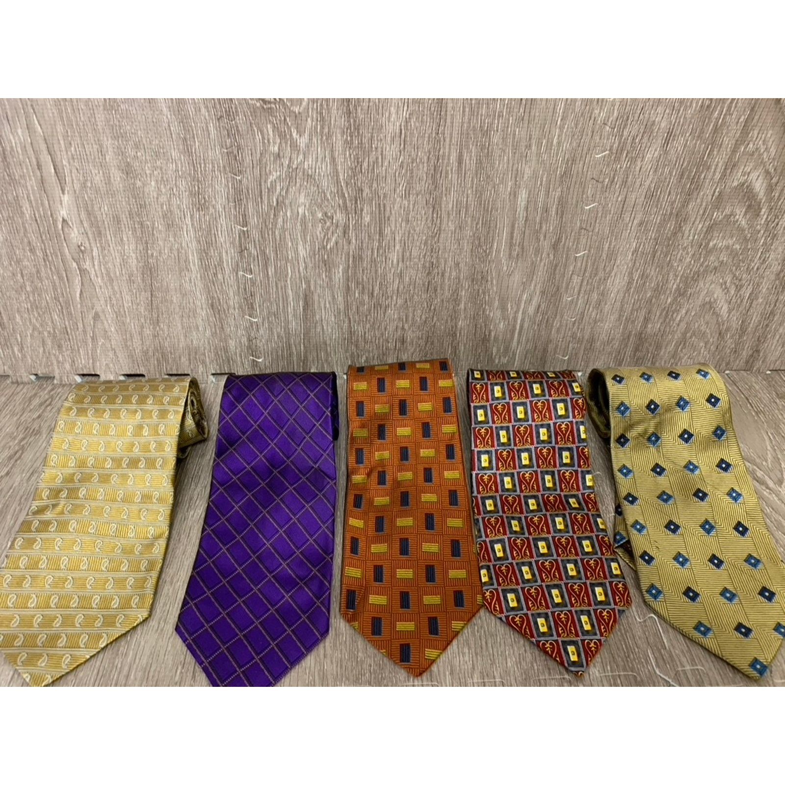 Jos. A. Bank Lot of 5 Jos A Bank Corporate Collection Silk Ties Geometric Size ONE SIZE - 1 Thumbnail