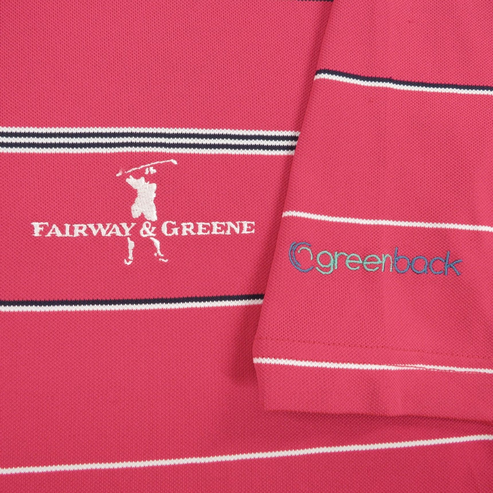 Vintage Tour Issued Polo Men XL Fairway & Greene Shirt Performance Tech Sponsor Shirt Polo Men XL Pink Sports USA Dicky Pride Mens Size US XL / EU 56 / 4 - 7 Thumbnail