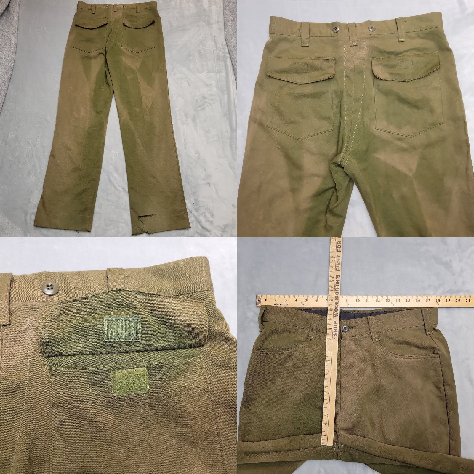 Vintage VINTAGE Terry Fire Fighter Pants 36x34 Green Twill 80s Flame-Resistant Chino Unisex Adults Mens Womens Girls Boys Size US 36 / EU 52 - 8 Thumbnail