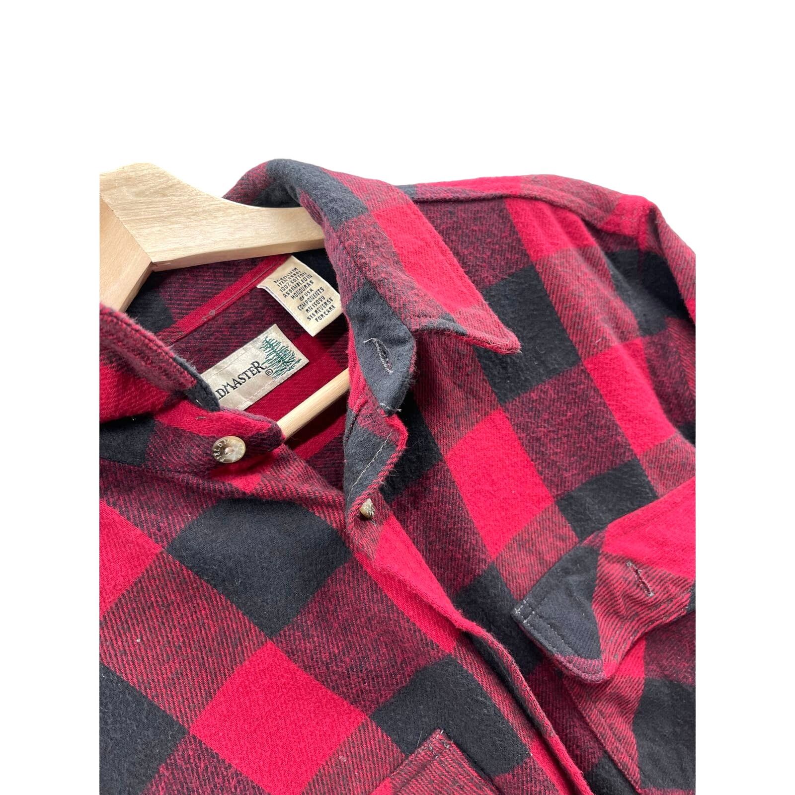 Fieldmaster × Vintage Fieldmaster Midweight Buffalo Check Button Up Flannel Shirt Size US M / EU 48-50 / 2 - 5 Thumbnail