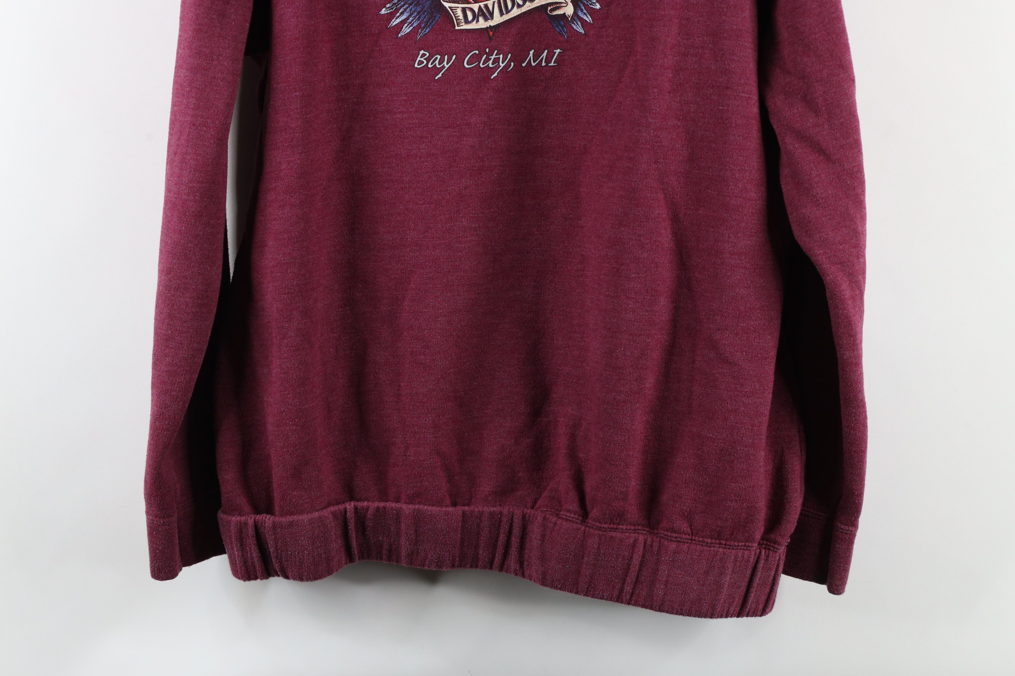 Harley Davidson × Vintage Y2K Harley Davidson Out Rose Flower Heart Hoodie Purple Size XL / US 12-14 / IT 48-50 - 12 Thumbnail