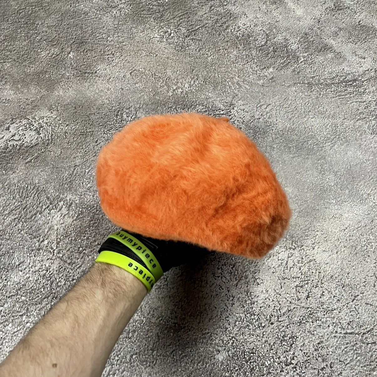 Vintage Vintage 90s Mohair Beanie Orange Fuzzy Knit Grunge Baggy OS Size ONE SIZE - 1 Thumbnail