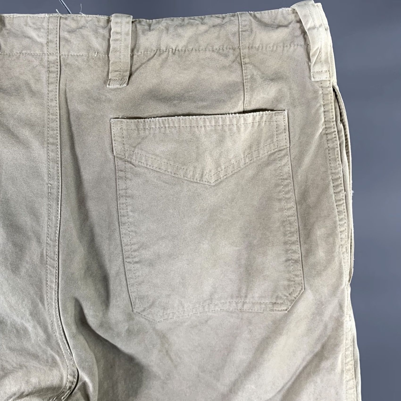 Visvim VISVIM Size L Khaki Distressed Cotton Button Fly Casual Pants Size US 33 - 4 Thumbnail
