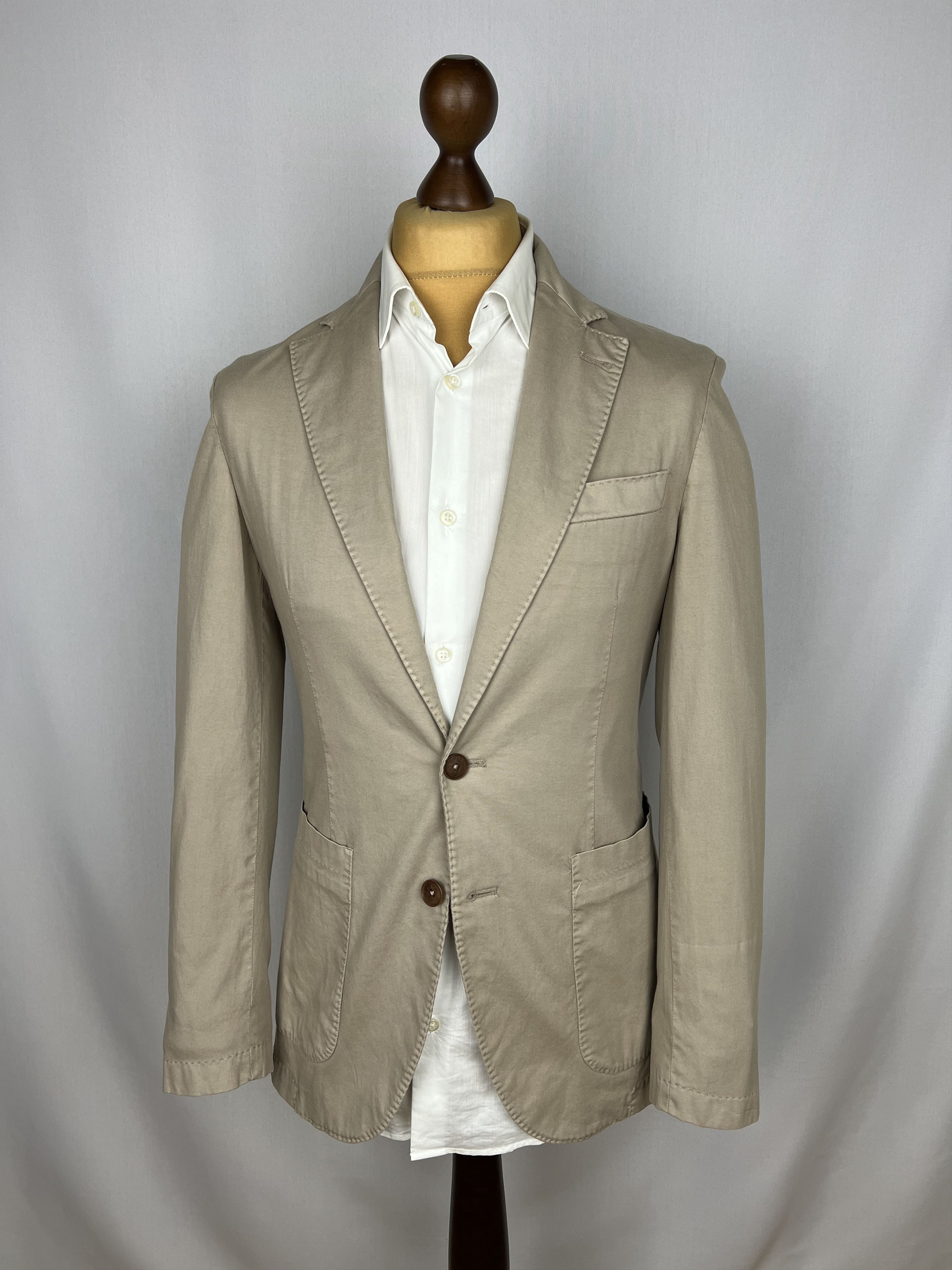 Hackett London Solid Stretch Cotton Unlined Casual Sport Coat Size 36R - 1 Thumbnail