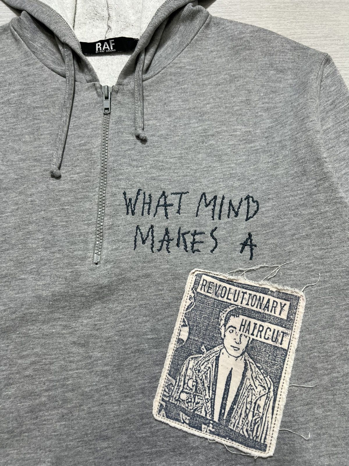 Raf by Raf Simons Raf by Raf Simons - Patchwork Half Zip Hoodie Size US XL / EU 56 / 4 - 8 Thumbnail