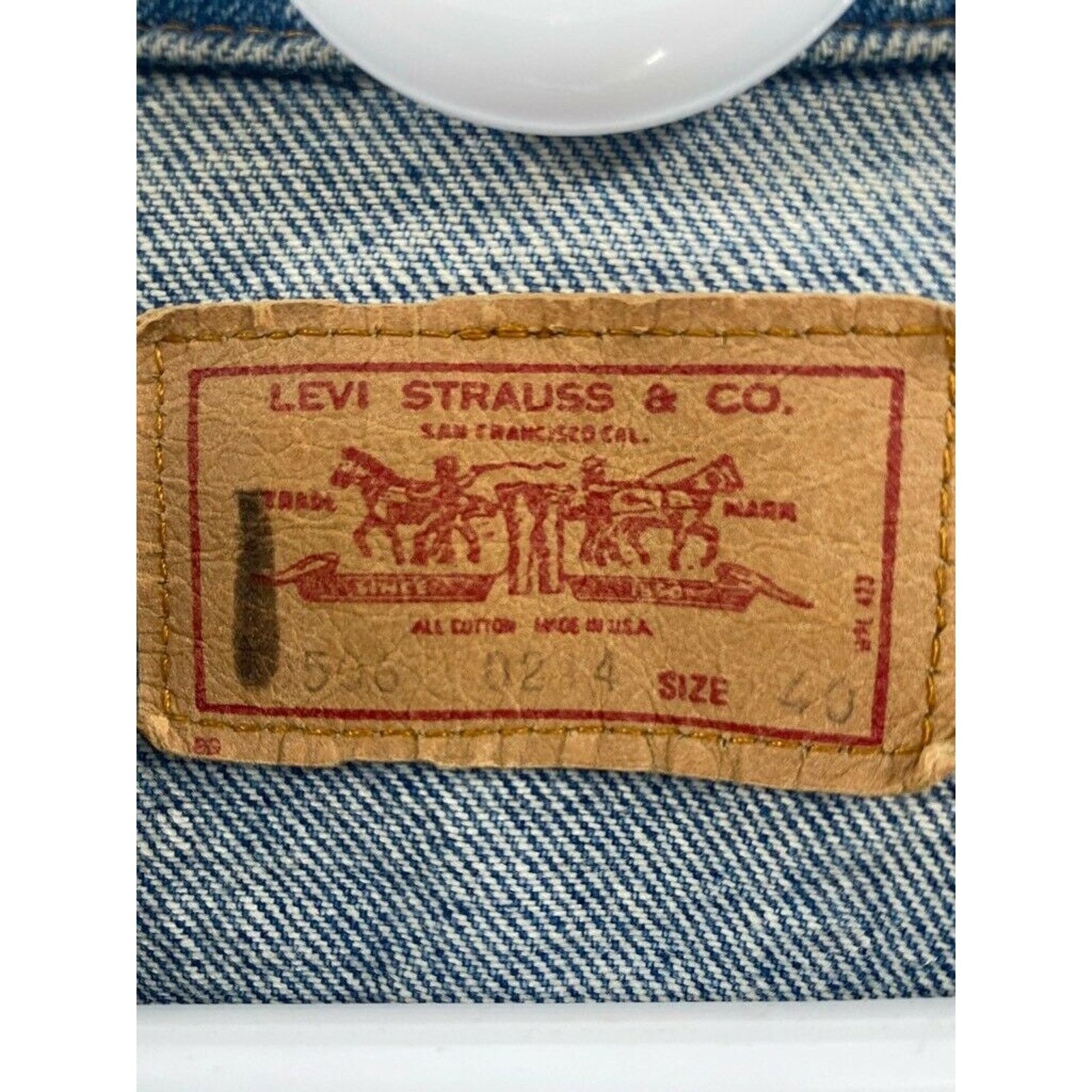 Levi's Levi's Mens 506 Denim Jacket Blue Medium Wash Vintage M 40 Size US M / EU 48-50 / 2 - 10 Thumbnail