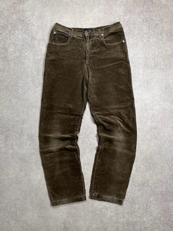 Armani VINTAGE ARMANI JEANS CORDUROY FLARED BAGGY JEANS 32 Size US 32 / EU 48 - 2 Thumbnail