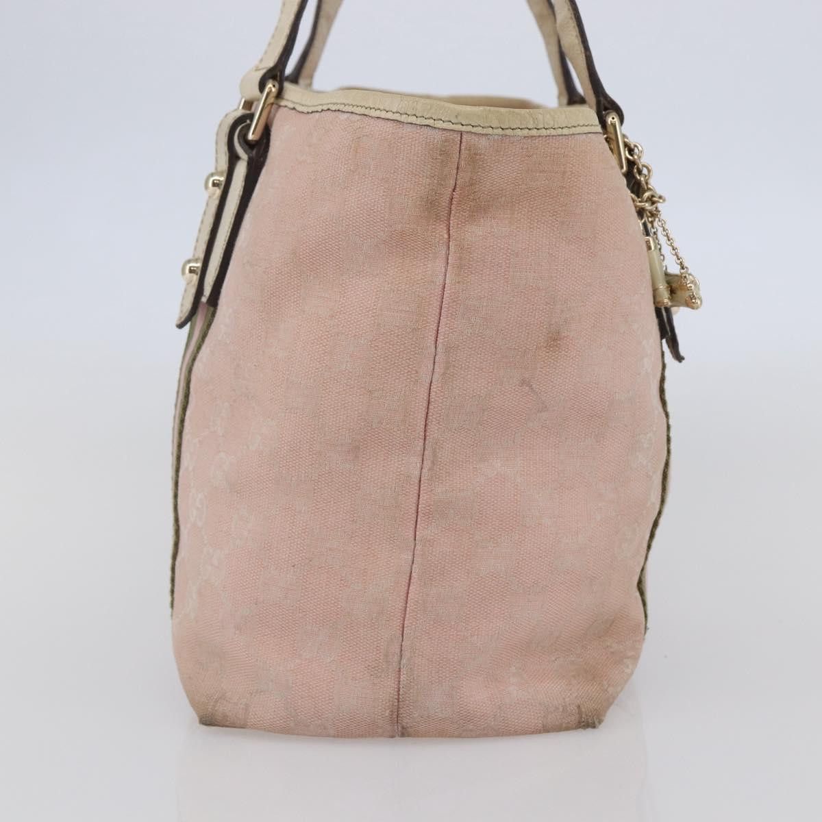 Gucci GUCCI GG Canvas Sherry Line Tote Bag Pink Gold Size ONE SIZE - 4 Thumbnail