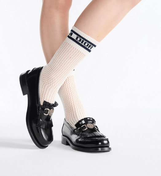 Dior o1w1db11225 KDB962 Emblem Loafers in Black Size US 6 / IT 36 - 5 Thumbnail