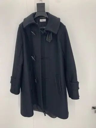 Saint Laurent Paris o1bcso1str0325 Duffle Coat Trapeze in Black Size XS / US 0-2 / IT 36-38 - 1 Thumbnail