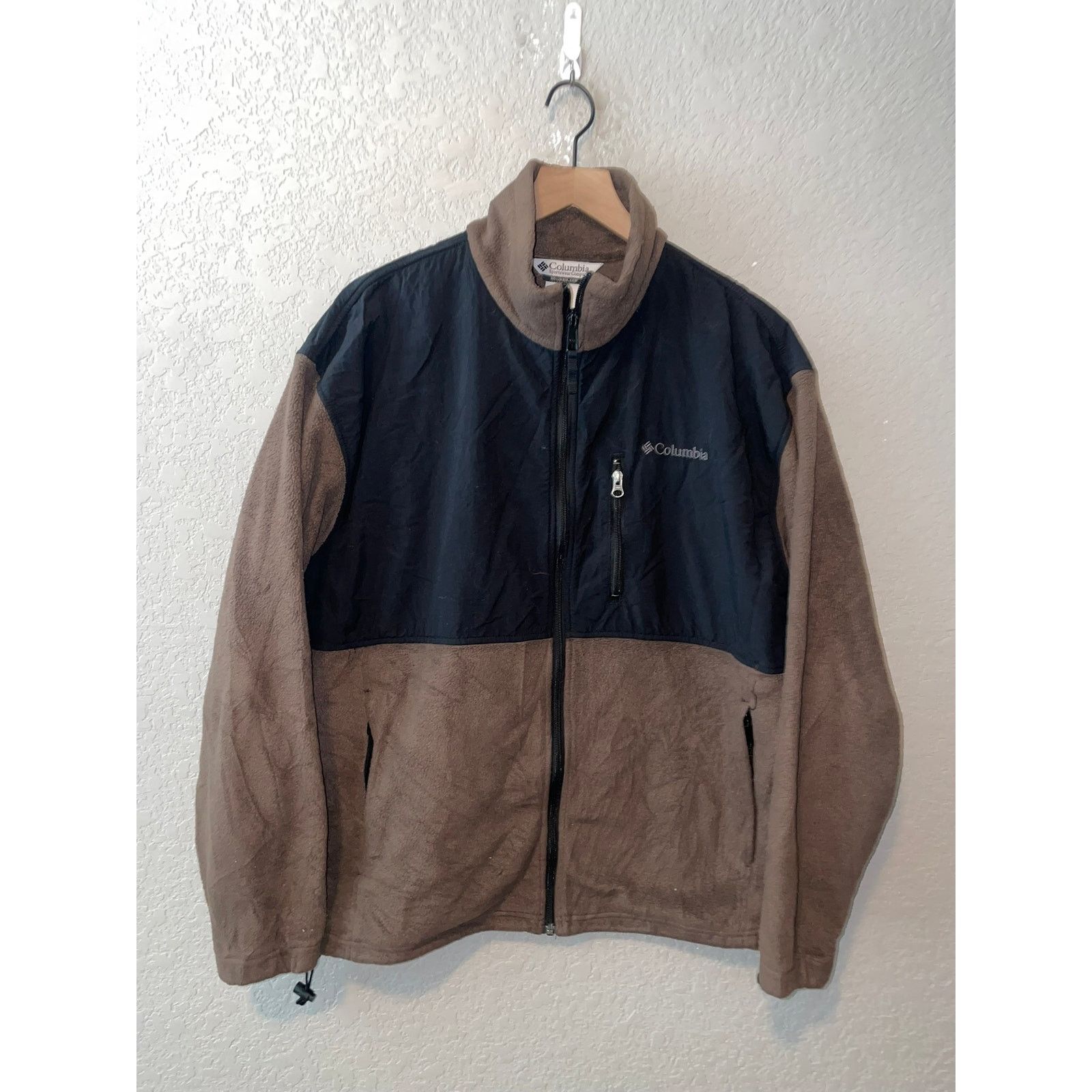 Columbia Columbia Brown Black Jacket Full Zip Fleece Shell Outerwear Size US XL / EU 56 / 4 - 1 Thumbnail