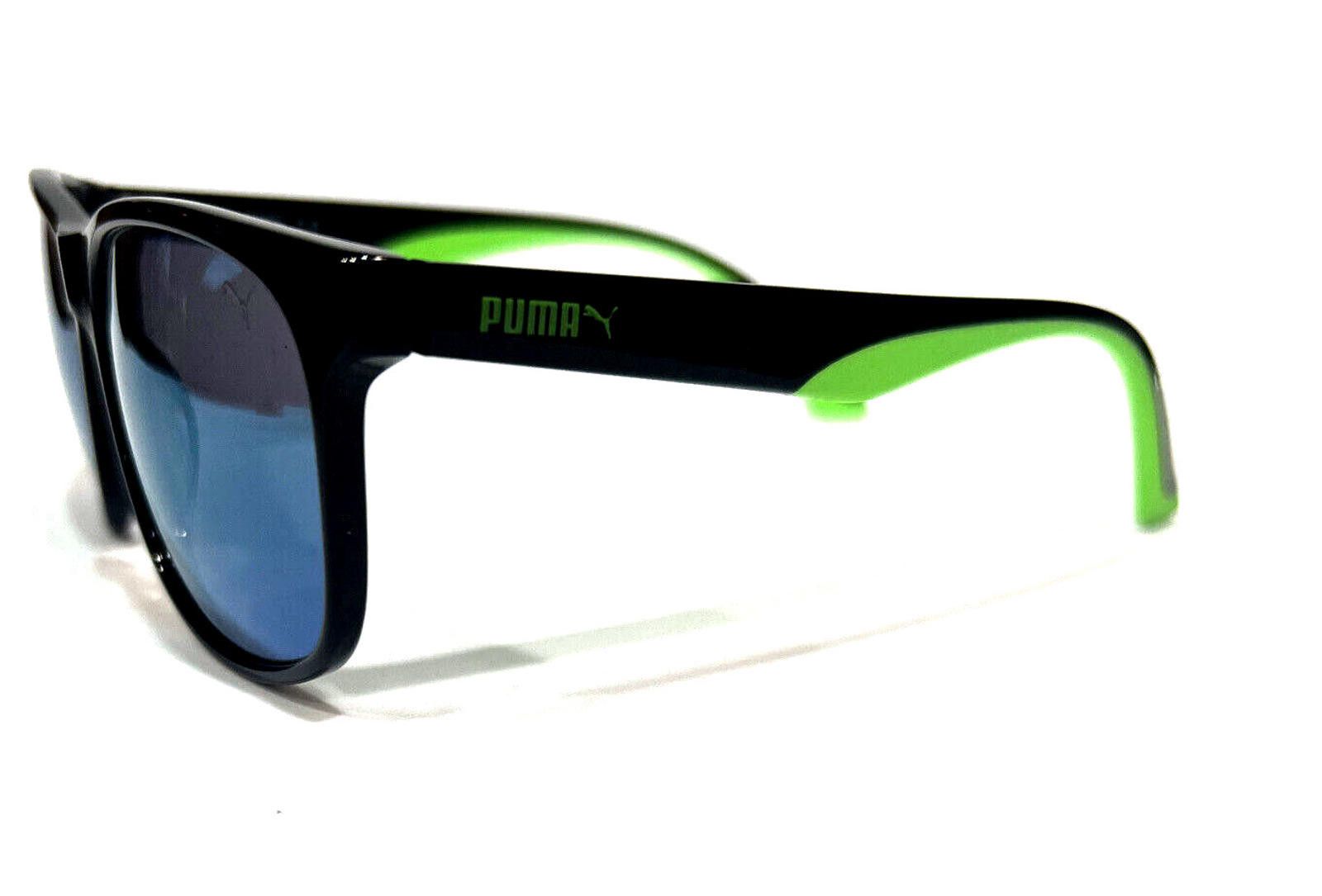 Puma Puma PU0106S 005 Black Green Mirror Sunglasses 56-15 140 Size ONE SIZE - 3 Thumbnail