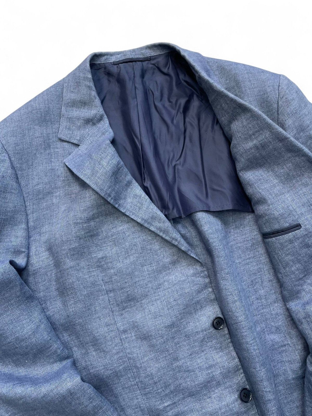 Loro Piana Loro piana blue linen blazer jacket italian luxury classic Size 48L - 5 Thumbnail