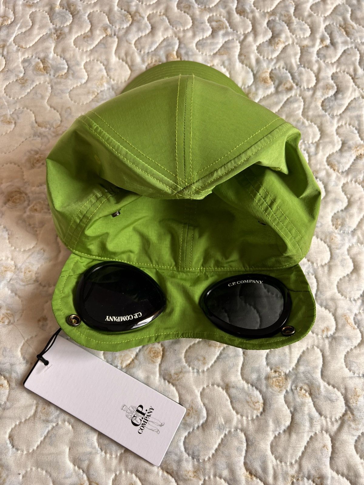 C.P. Company C.P. Company CHROME-R GOGGLE CAP glass hat cap green lime Size ONE SIZE - 16 Thumbnail