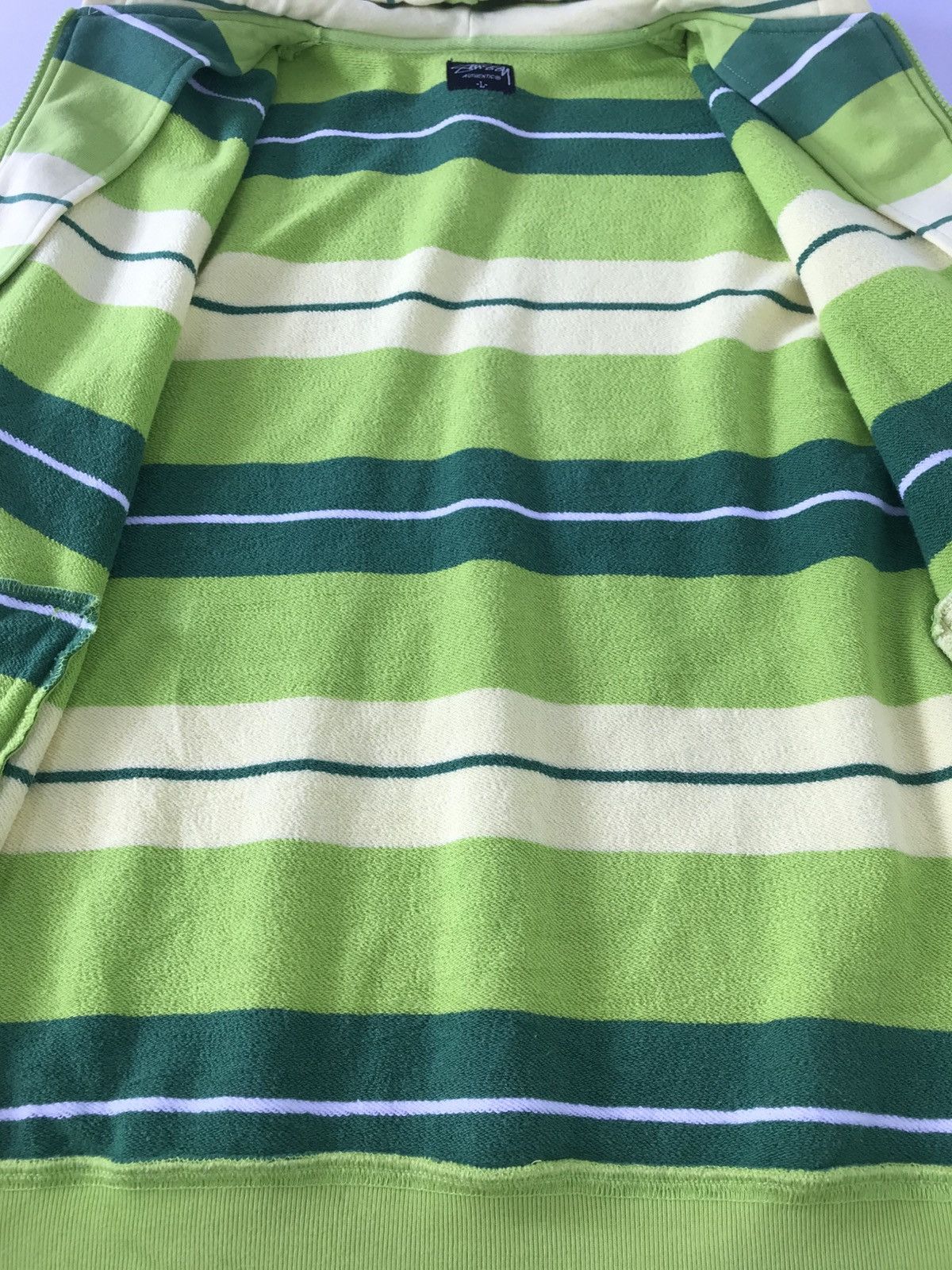 Stussy Stussy Authentic Striped Block Hooded Jacket Streetwear Size US L / EU 52-54 / 3 - 7 Thumbnail