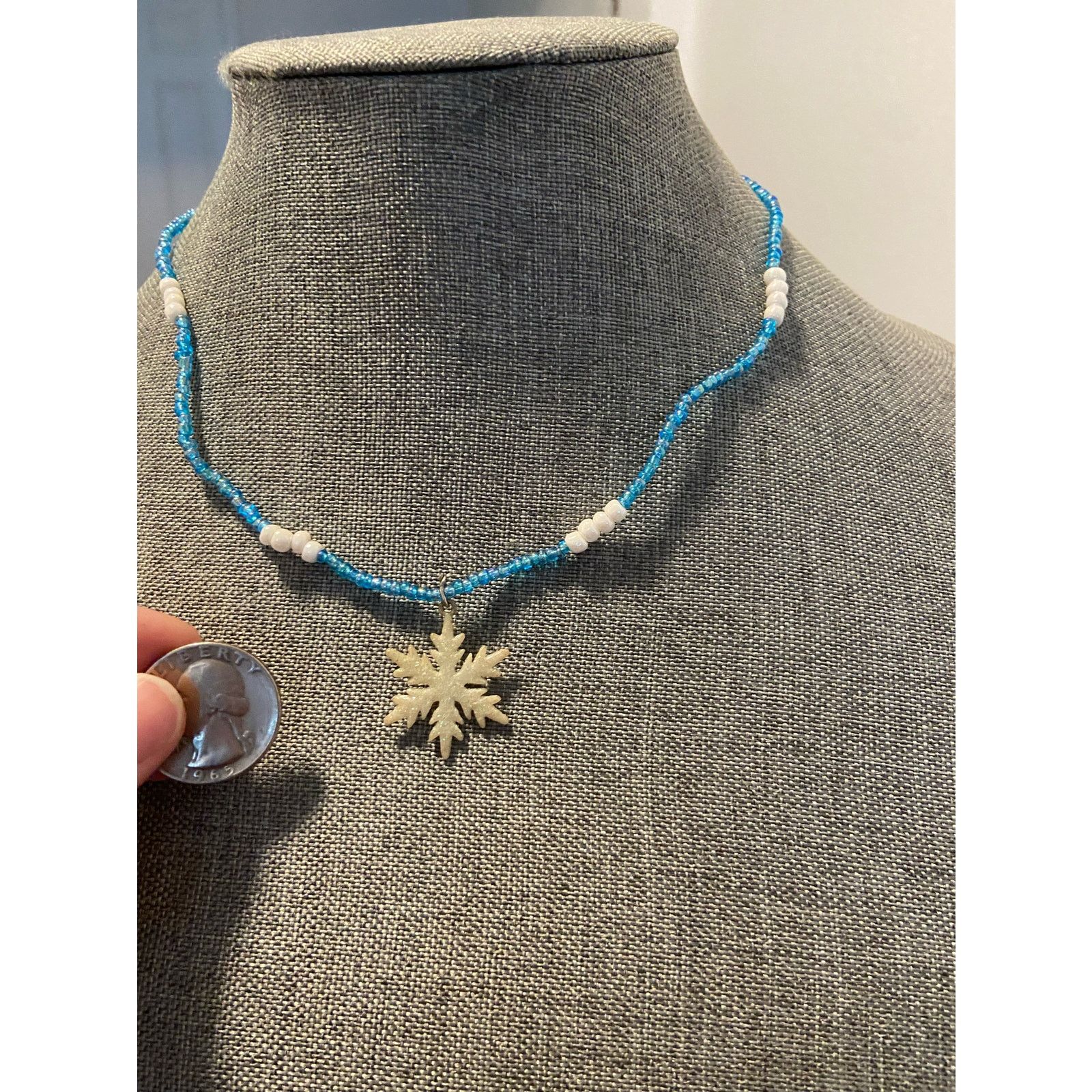 Handmade snowflake necklace Size ONE SIZE - 2 Thumbnail