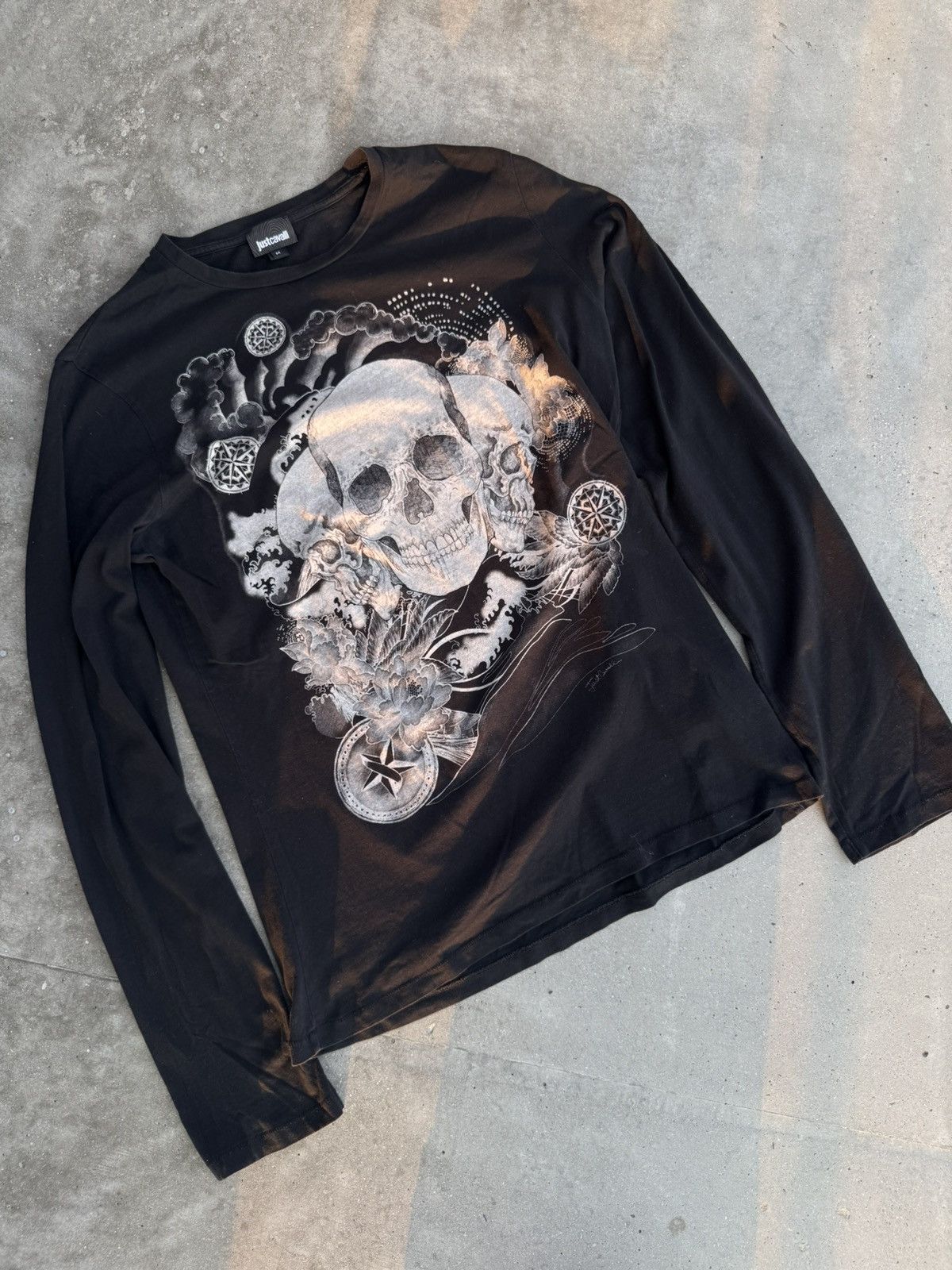 Just Cavalli Just Cavalli Desginer Longsleeve T-Shirt designer skull Size US M / EU 48-50 / 2 - 1 Thumbnail