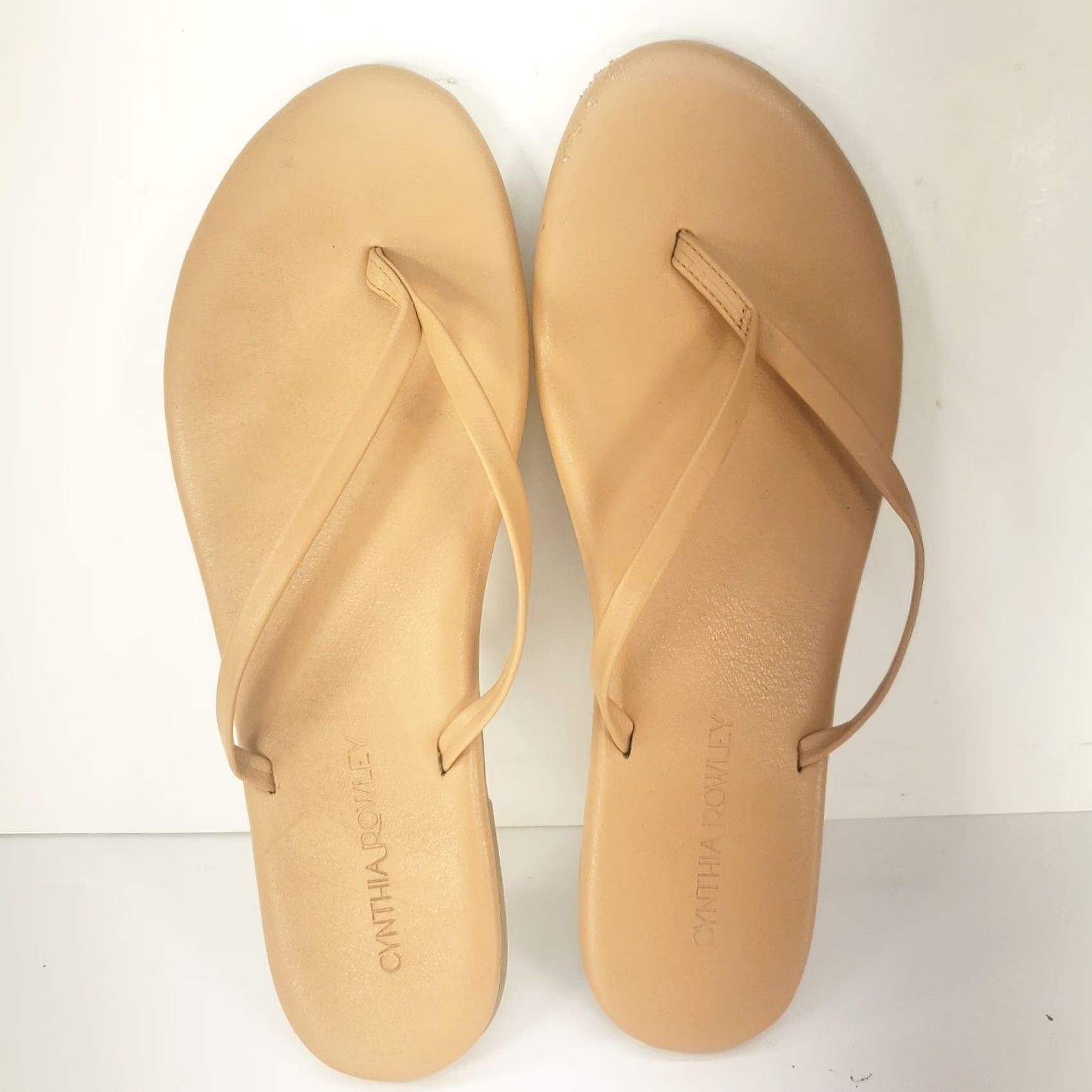 Cynthia Rowley Cynthia Rowley Tan Sandals Thong Flat Heel 9 Slip On Straps Womens Size US 9 / IT 39 - 4 Thumbnail
