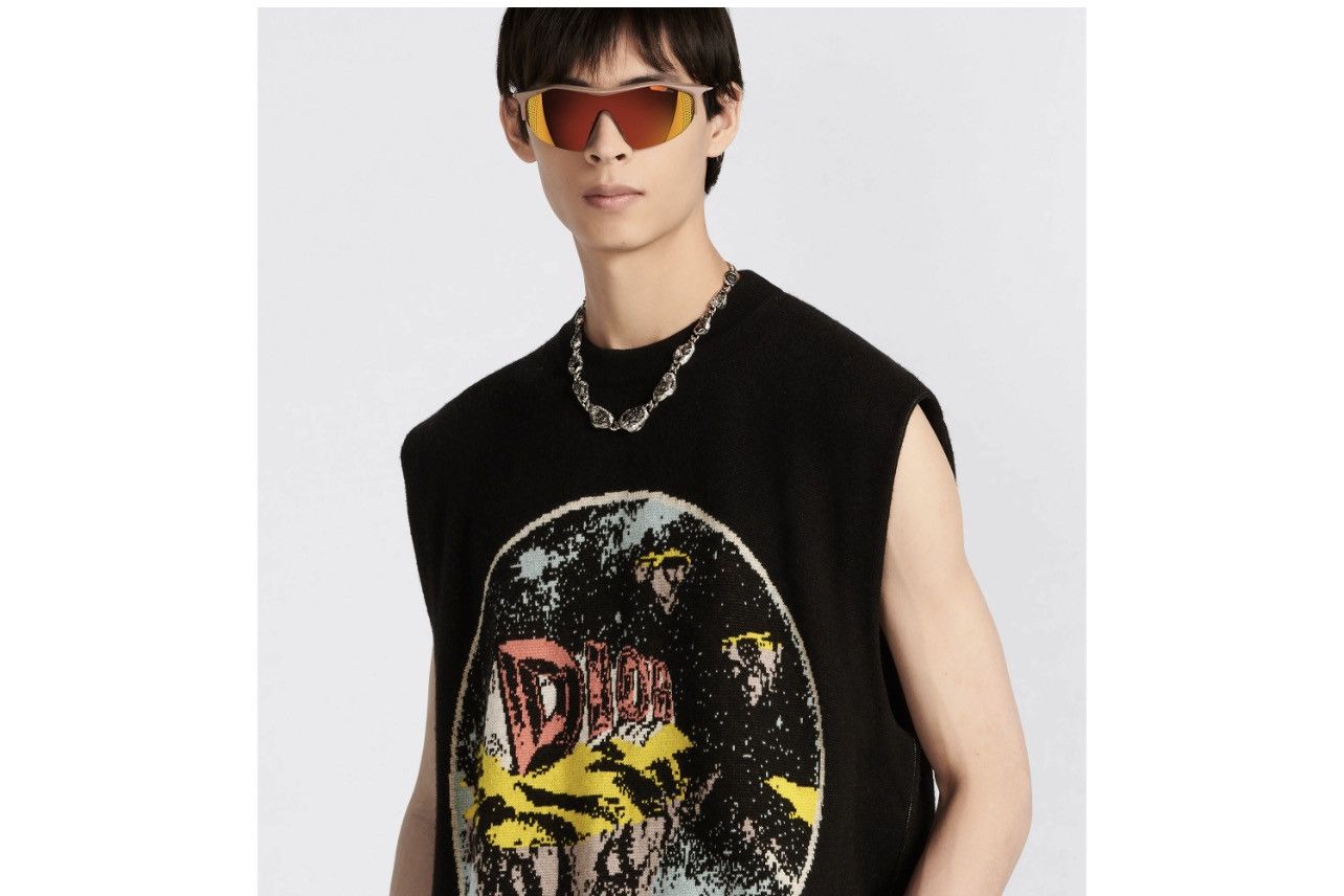 Dior Sleeveless Jacquard Sweater Size US L / EU 52-54 / 3 - 3 Thumbnail