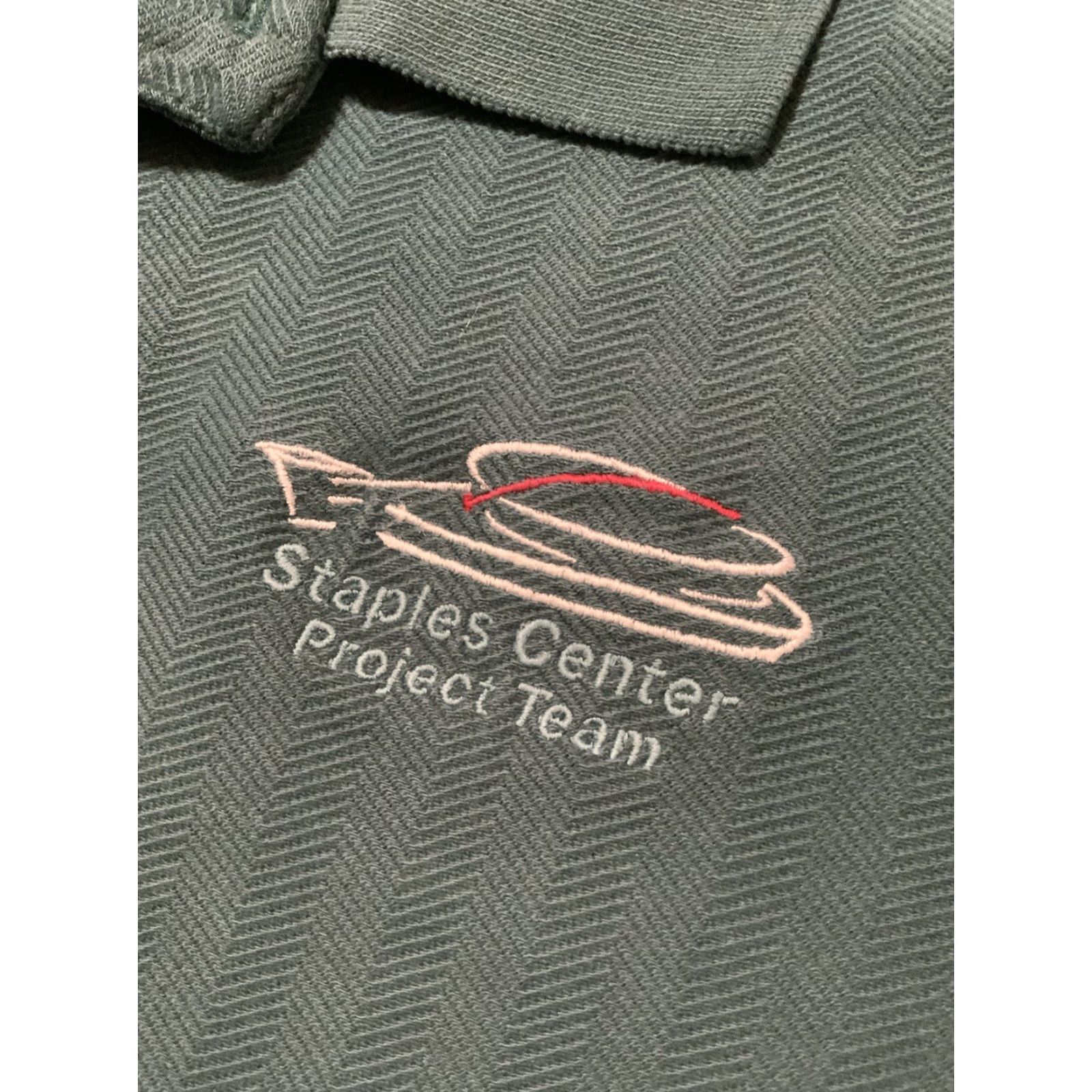 Vintage VINTAGE Vantage Custom Classics Staples Center Project Team Staff Polo XL Green Mens Polo Shirt XL Size US XL / EU 56 / 4 - 2 Thumbnail