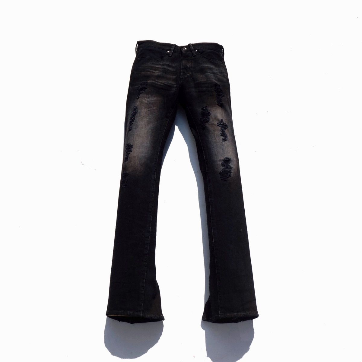 image of Civarize Micro Flare Jeans in Washed Black, Men's (Size 28)