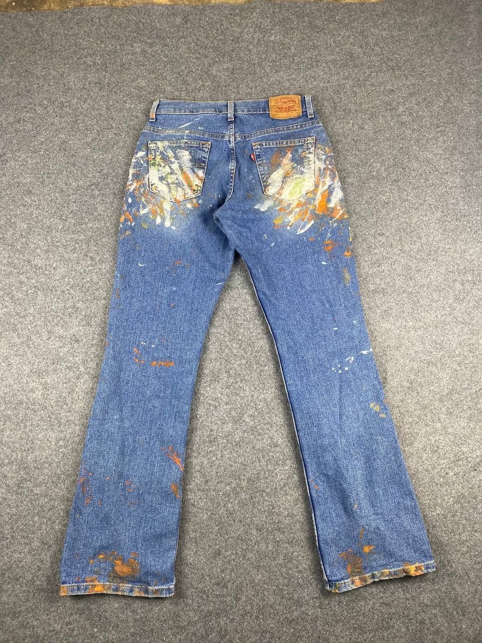 Levi's vintage levis 515 paint splatter bootcut denim nice design Size US 30 / EU 46 - 1 Thumbnail