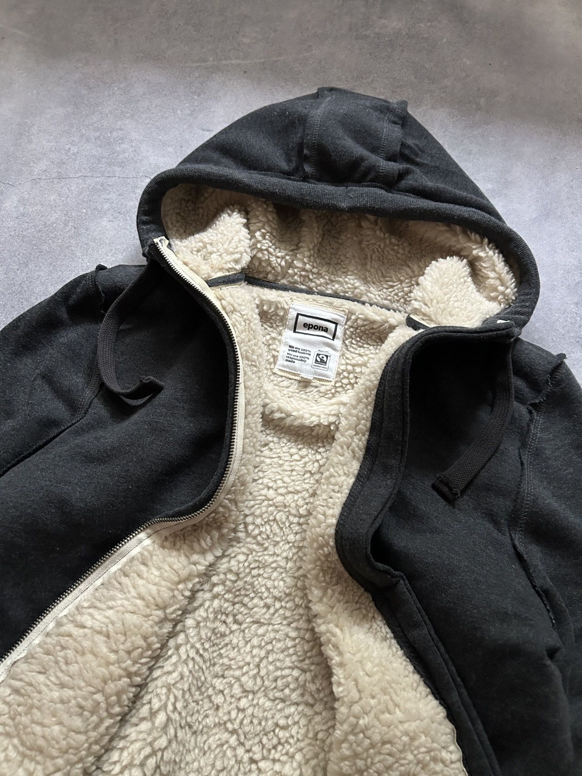 Japanese Brand Mens Fur Sherpa zip-hoodies grey if six was nine style Size US S / EU 44-46 / 1 - 3 Thumbnail