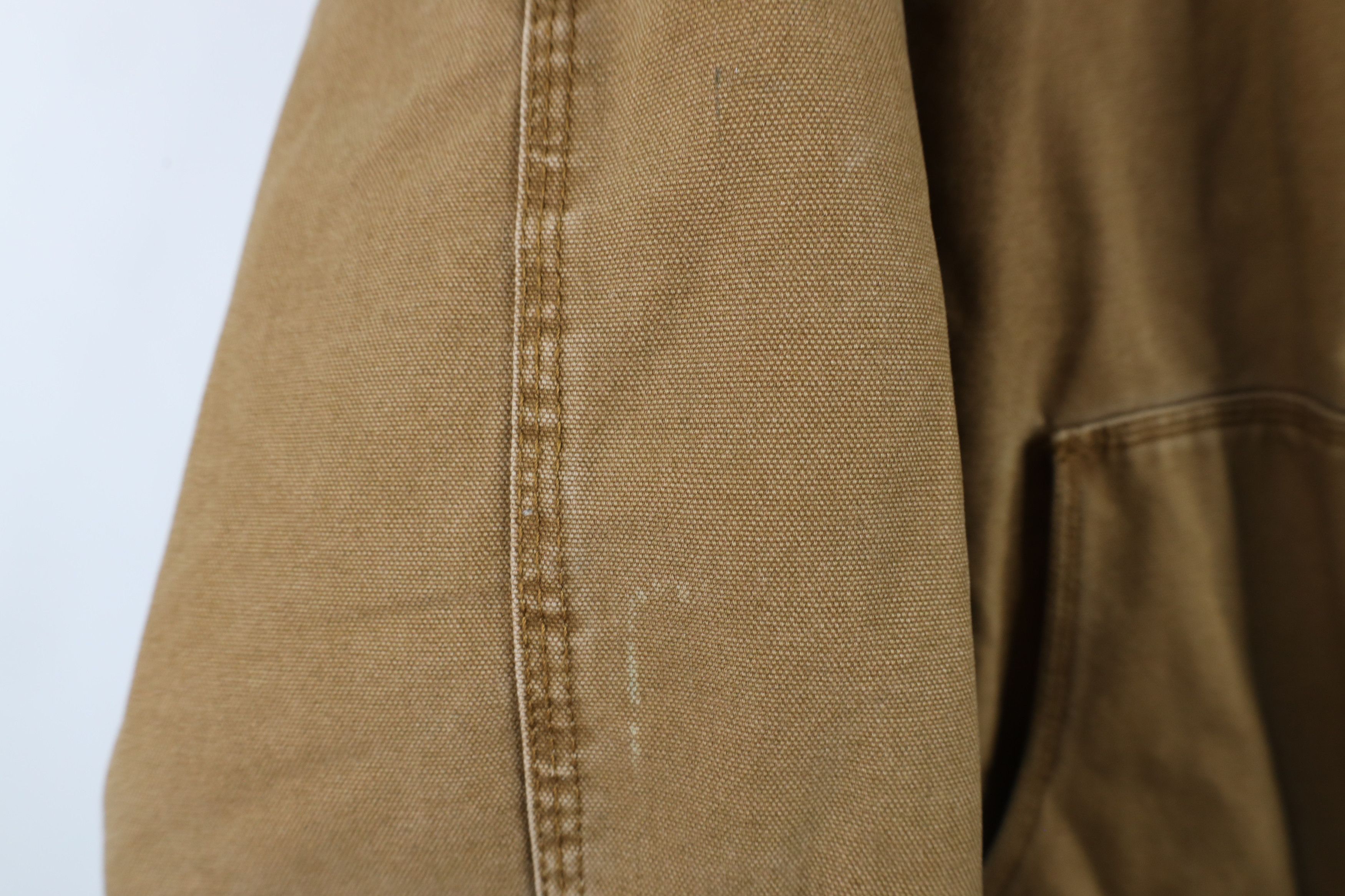 Vintage Vintage 90s Y2K Streetwear Canvas Hooded Jacket Brown Size US L / EU 52-54 / 3 - 4 Thumbnail