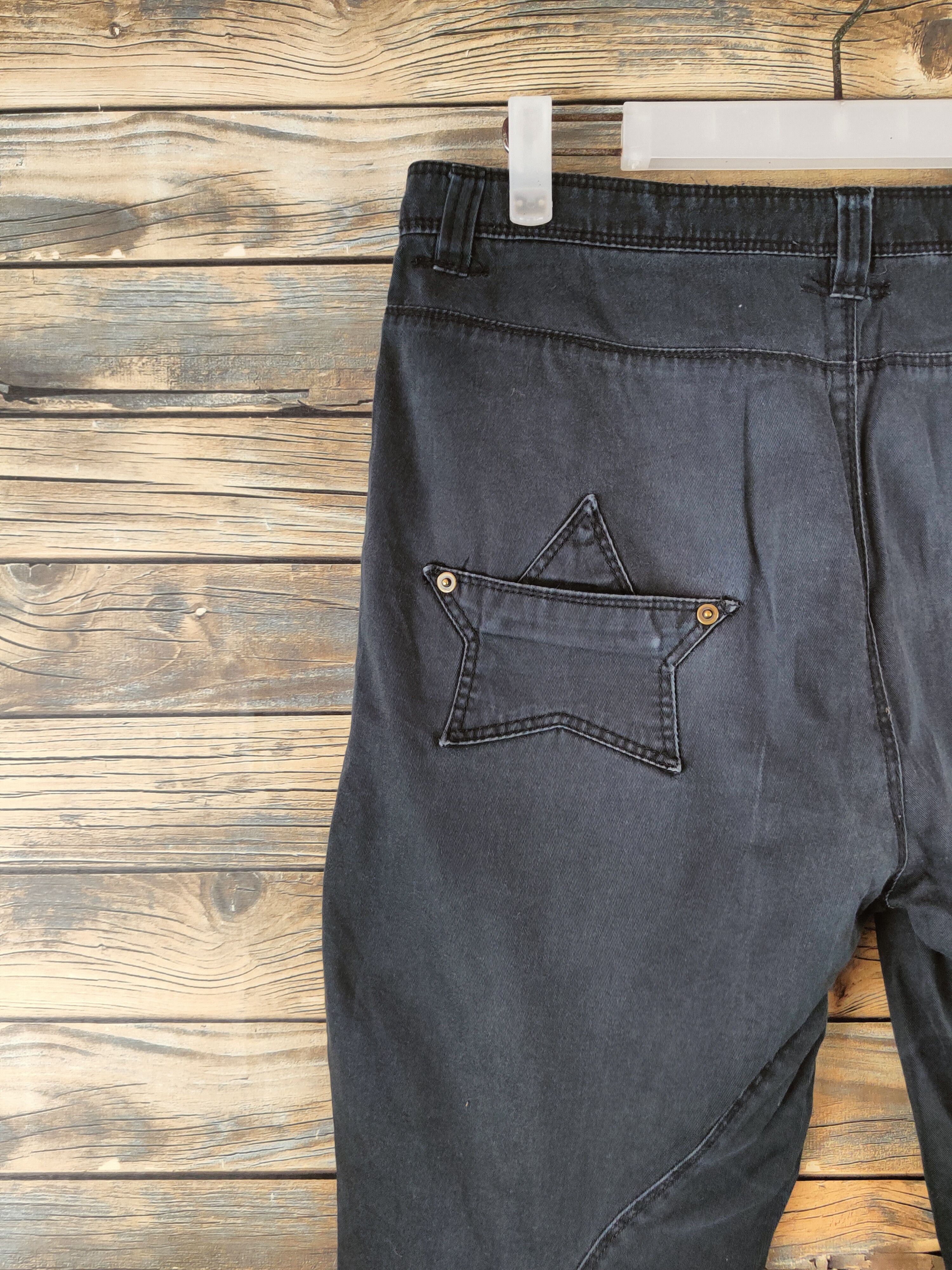 Japanese Brand DL Retro Girl Black Multipocket Casual Pants #46-313 Size 31" - 8 Thumbnail
