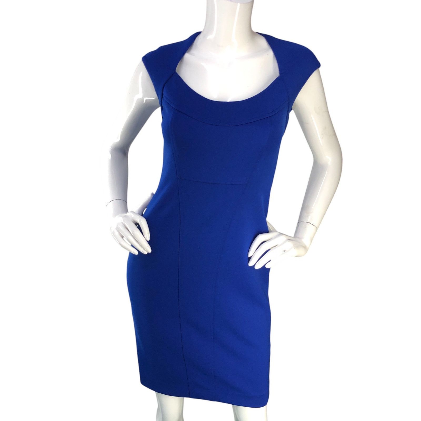 MAGGY LONDON Maggy London Size 2P Dress Open Back Scoop Neck Royal Blue Size XS / US 0-2 / IT 36-38 - 12 Thumbnail