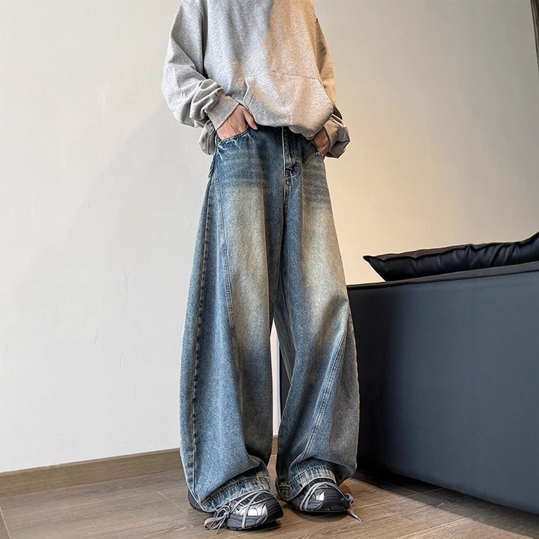 Vintage American wide-leg straight loose hip-hop scimitar jeans Size US 32 / EU 48 - 2 Thumbnail
