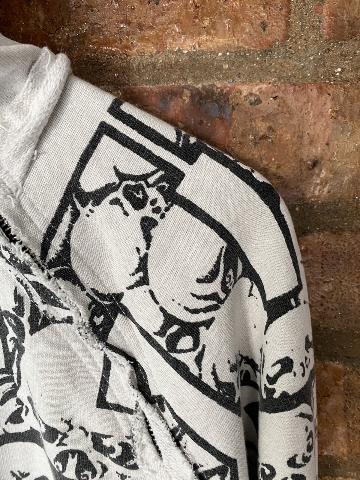 Japanese Brand Vtg Buddist Punk Japan cut and fringe Skull full zip hoodie Size US M / EU 48-50 / 2 - 8 Thumbnail