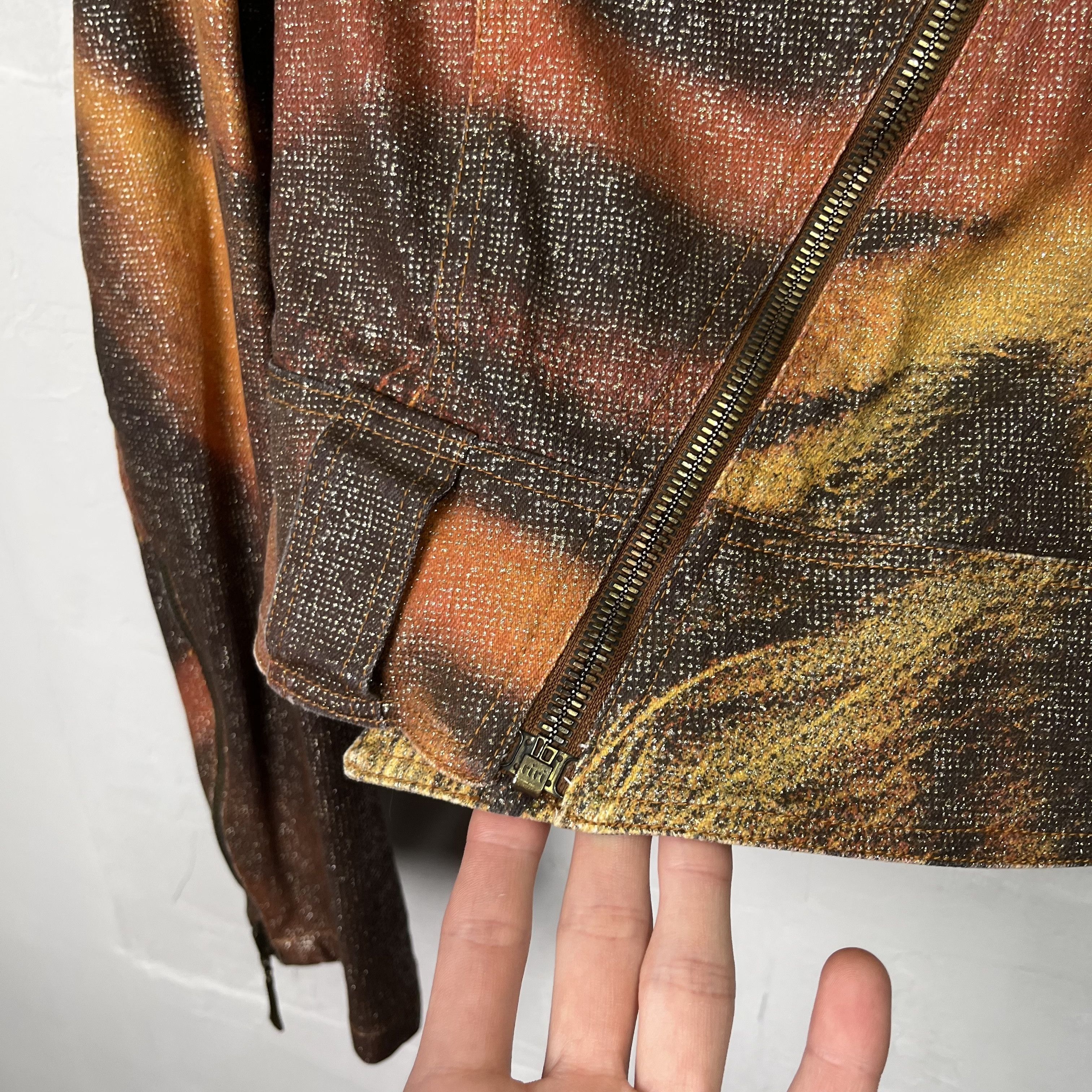 Roberto Cavalli Roberto Cavalli FW00 Glitter Tiger Zip Jacket Size L / US 10 / IT 46 - 8 Thumbnail