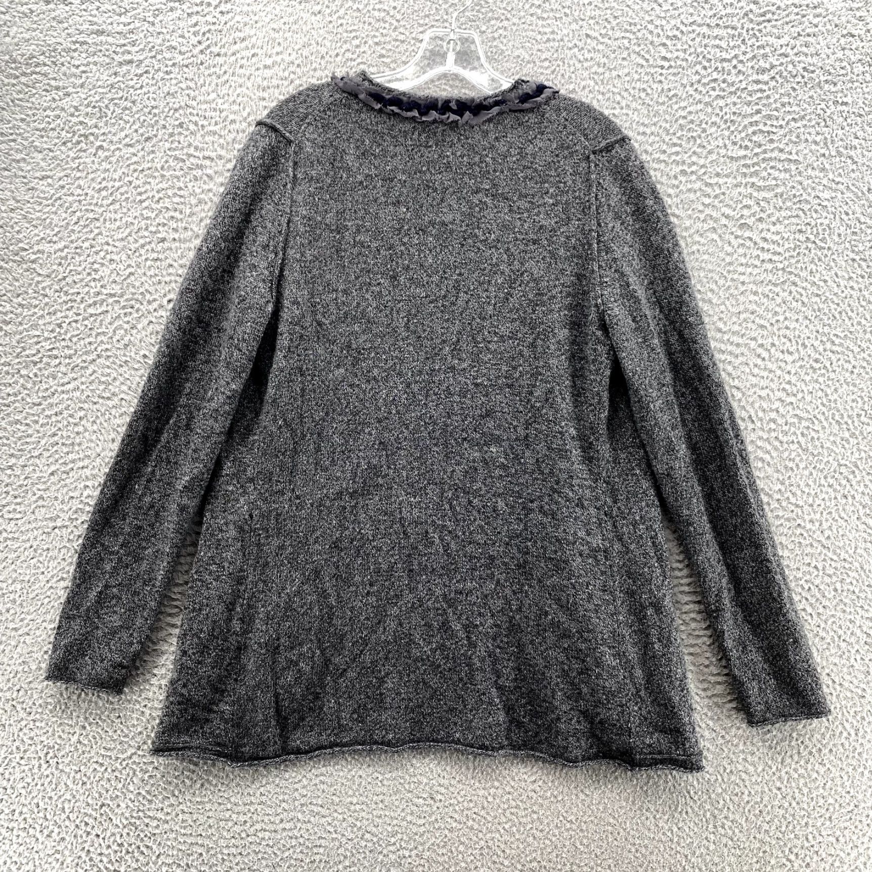 Banana Republic Banana Republic Cardigan Womens Medium Gray Open Lambswool Cashmere Corpcore Academia Sweater Size M / US 6-8 / IT 42-44 - 3 Thumbnail
