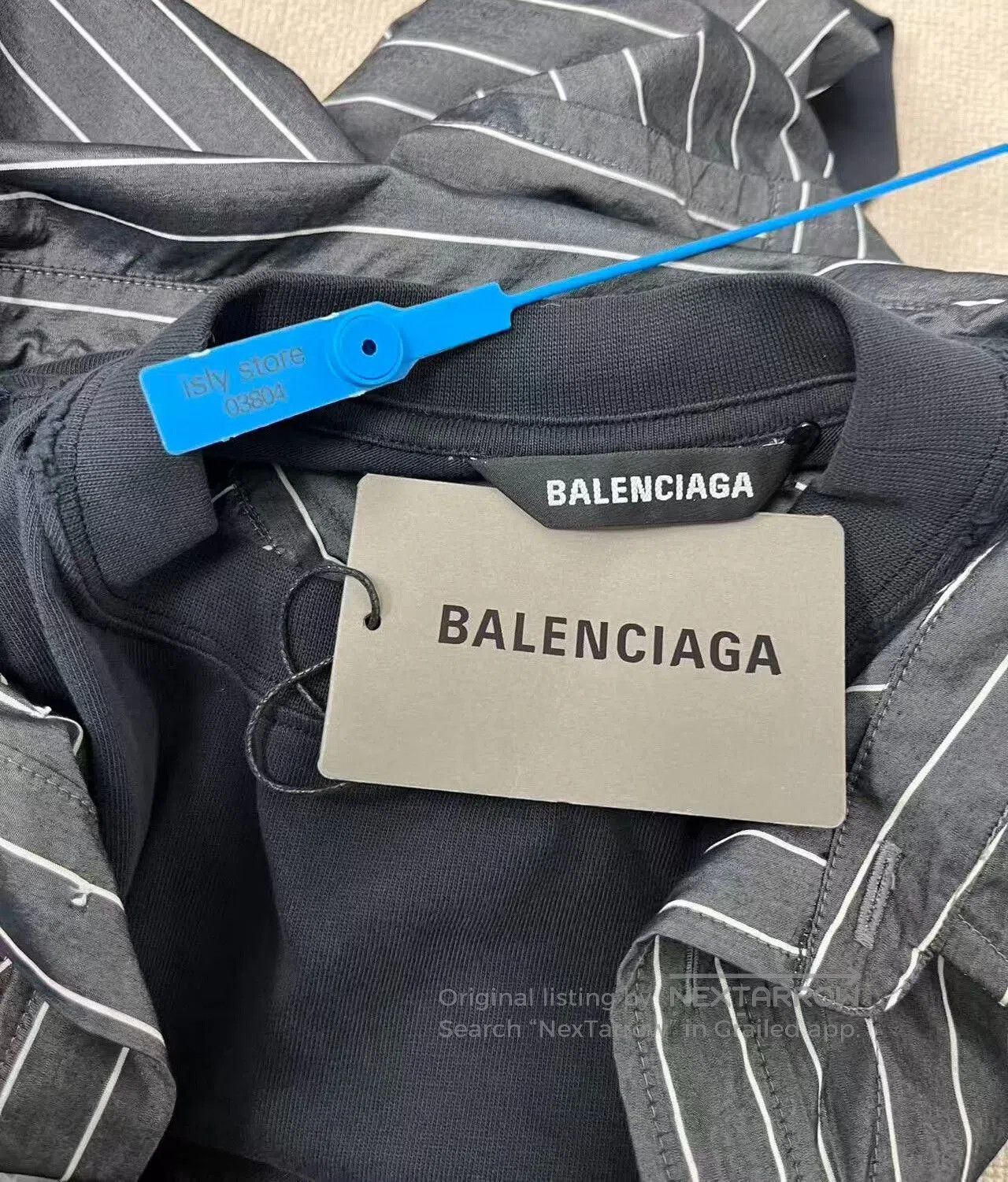 Balenciaga striped long sleeve button. Size US M / EU 48-50 / 2 - 5 Thumbnail