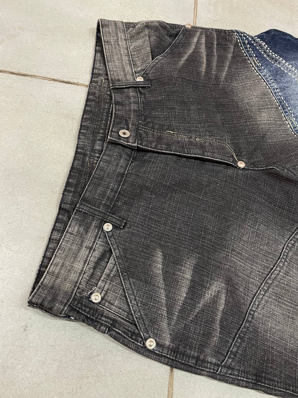 Japanese Brand Patchwork Vintage Japanese Brand Zipped Jeans Rare Design Size US 38 / EU 54 - 10 Thumbnail