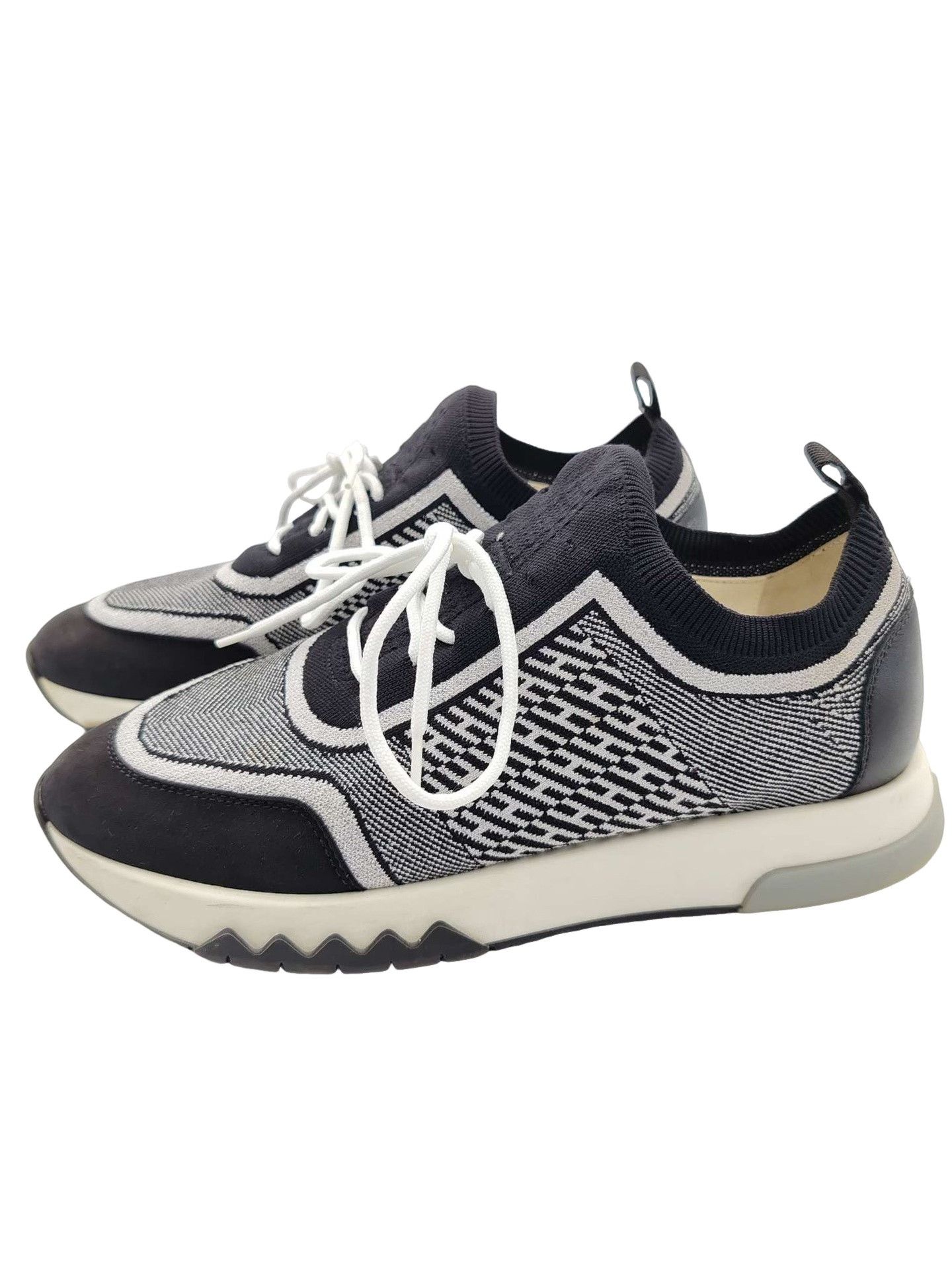 Hermes Hermès Knit Low-Top Sneakers Size 38 Size US 7 / IT 37 - 1 Thumbnail