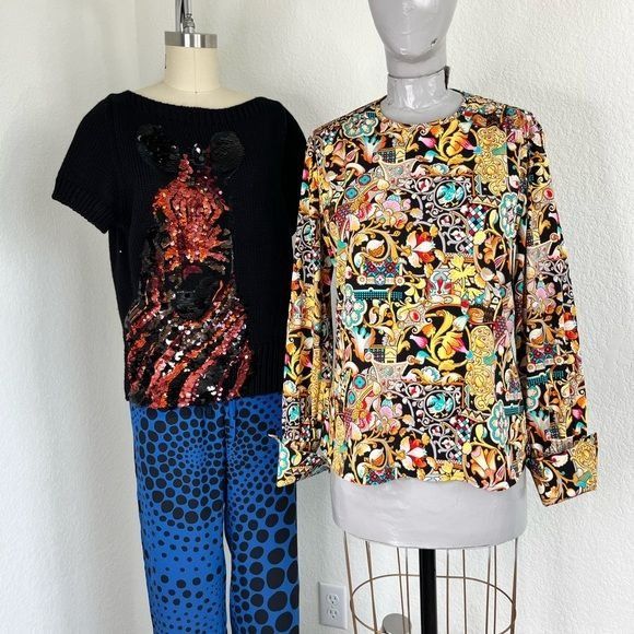 Bottega Veneta Bottega Veneta Resort 2016 Dotted Swirl Silk Spiral Trousers Size 27" / US 4 / IT 40 - 13 Thumbnail