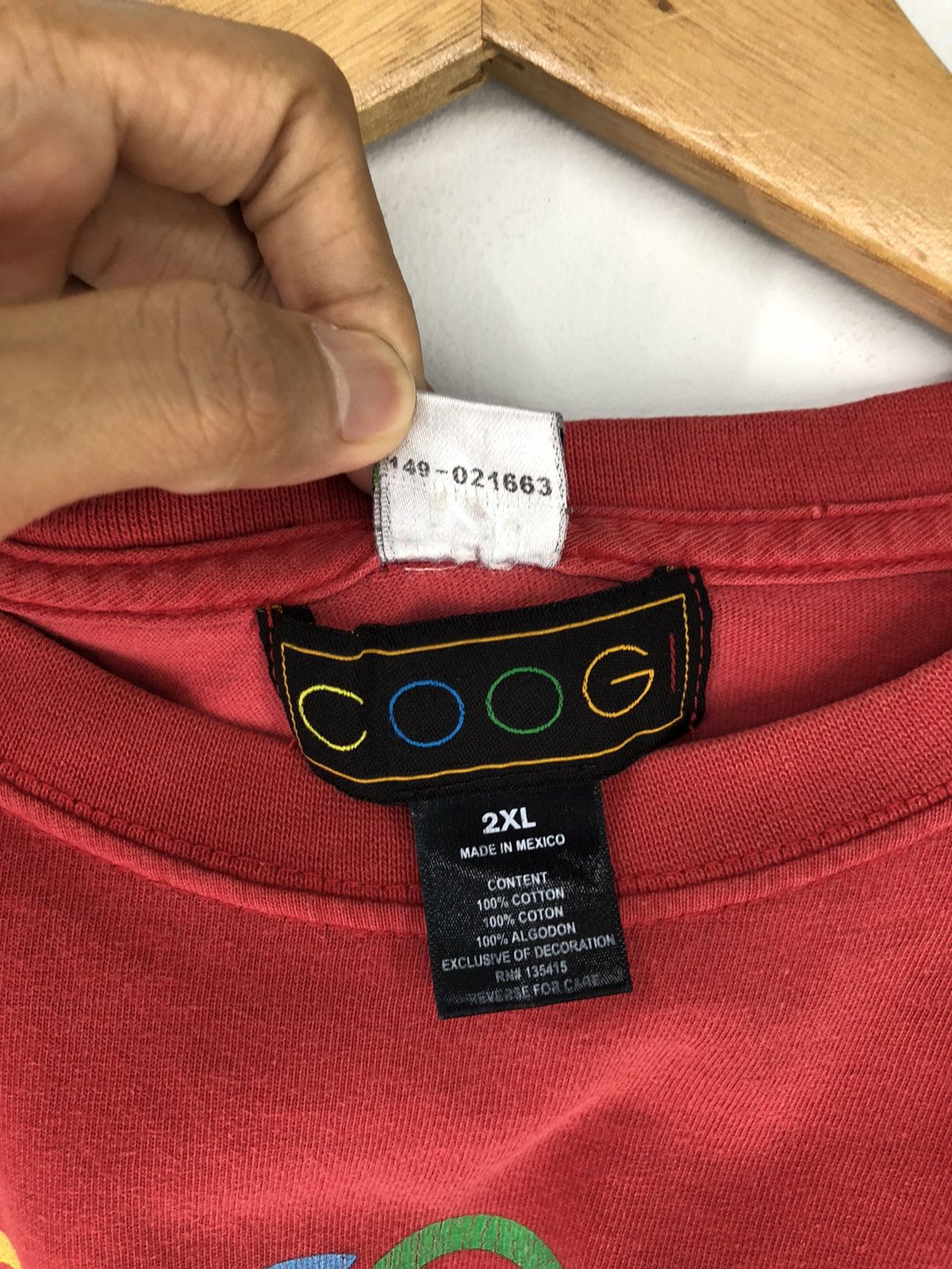 Coogi Vintage Coogi Modern Luxe Faded Red Tshirt Size US XXL / EU 58 / 5 - 16 Thumbnail