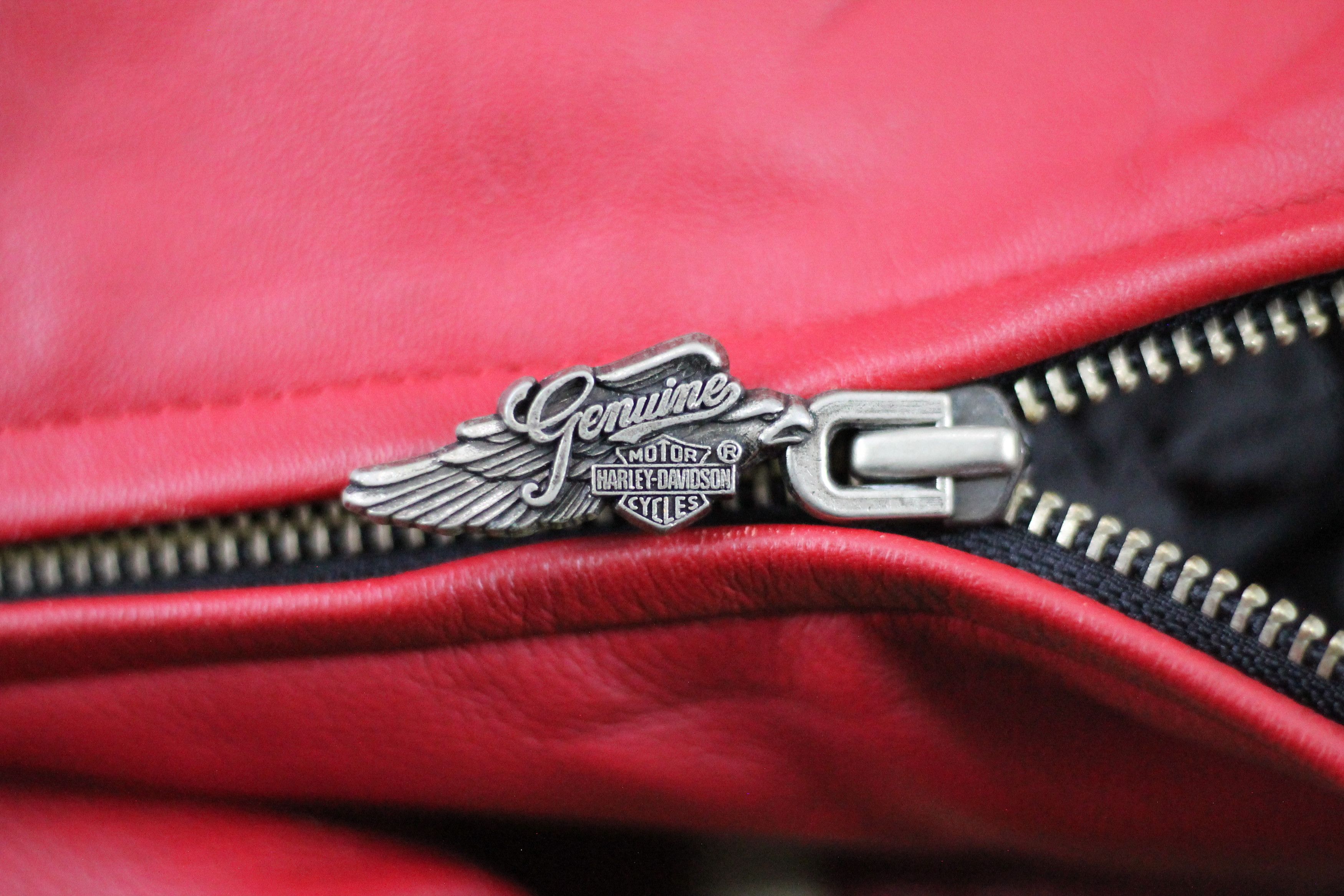 Harley Davidson × Vintage RARE! Vintage HARLEY DAVIDSON Leather Jacket. Size US L / EU 52-54 / 3 - 22 Thumbnail