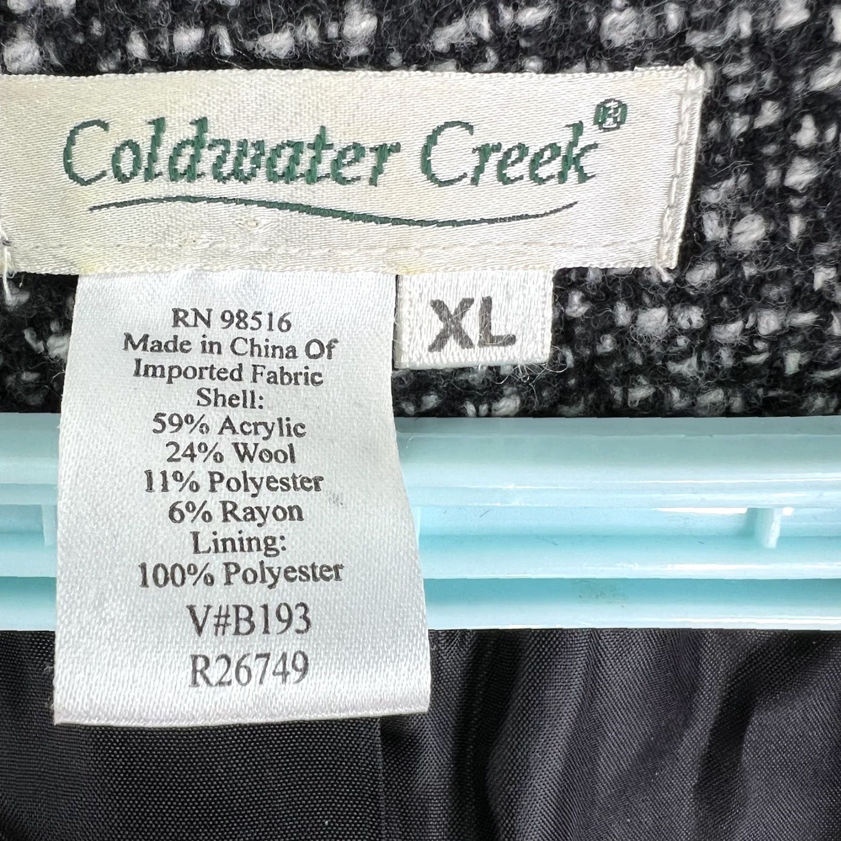 Coldwater Creek Coldwater Creek Wool Blend Tweed Jacket Women XL Black Tweed Boucle Lined Fall Winter Size XL / US 12-14 / IT 48-50 - 4 Thumbnail