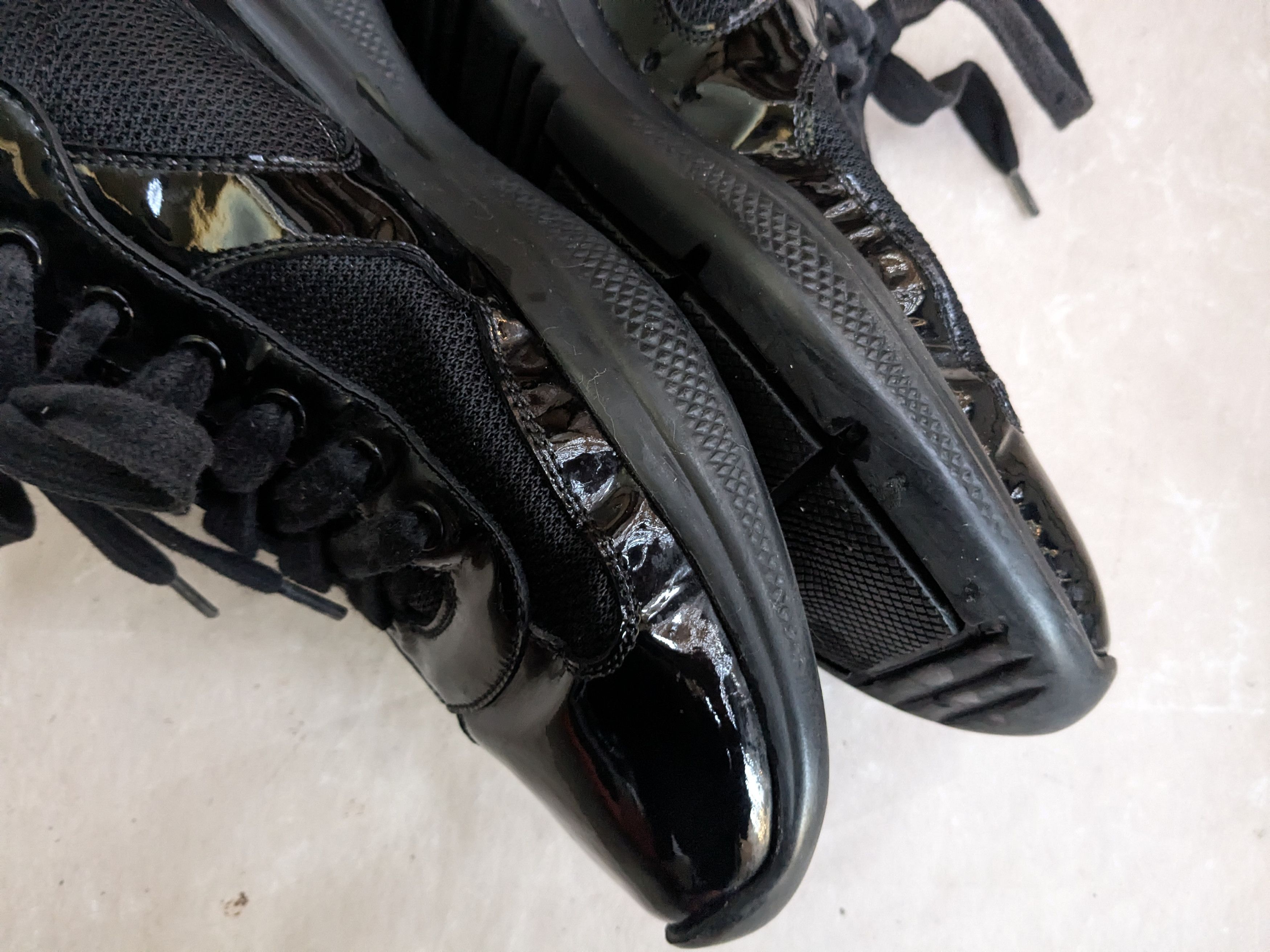 Prada Prada America's Cup Sneakers Black Patent Leather 10 Red Size US 10 / EU 43 - 10 Thumbnail